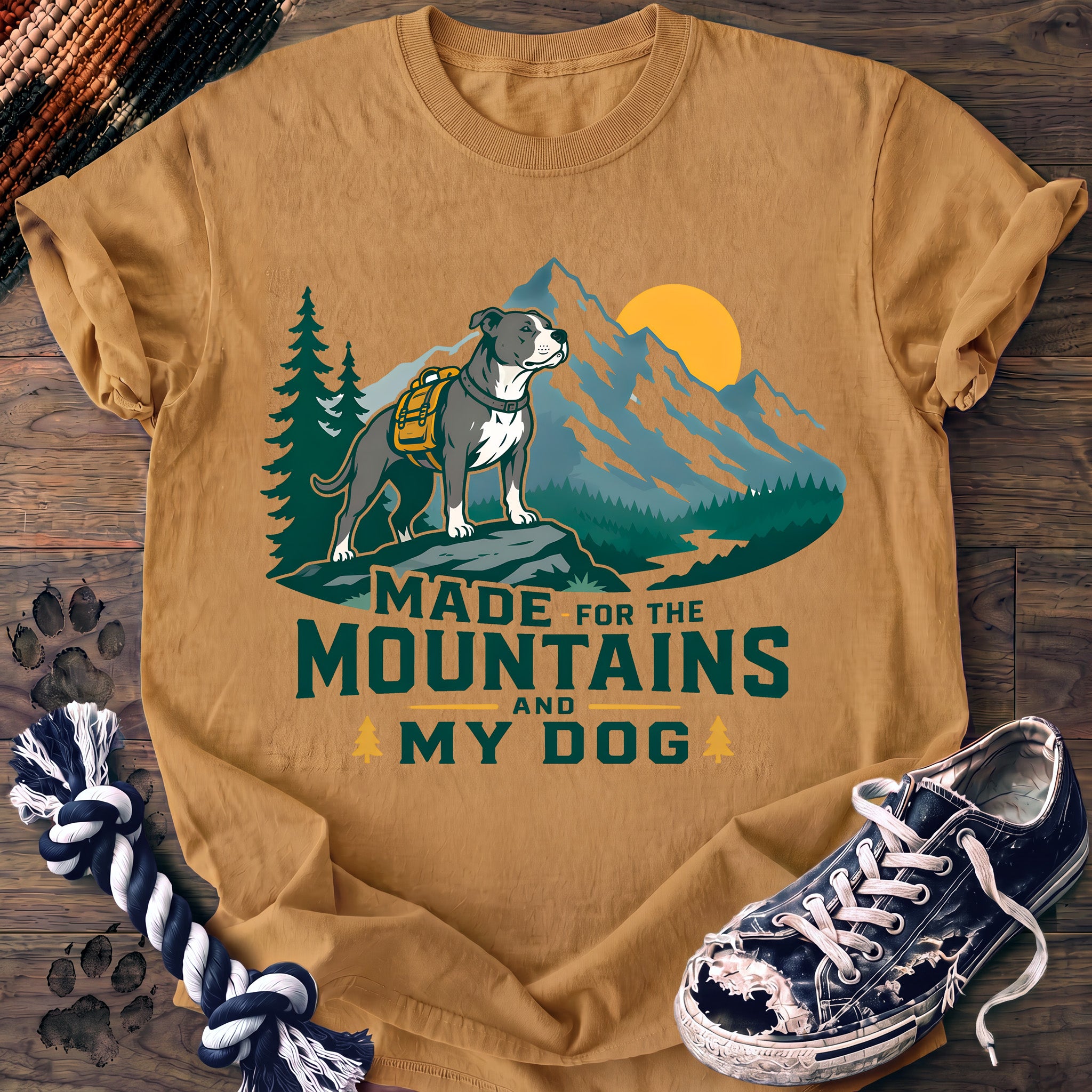 PAWSSION CLUB t-shirt in Mustard color - SKU PC-0289