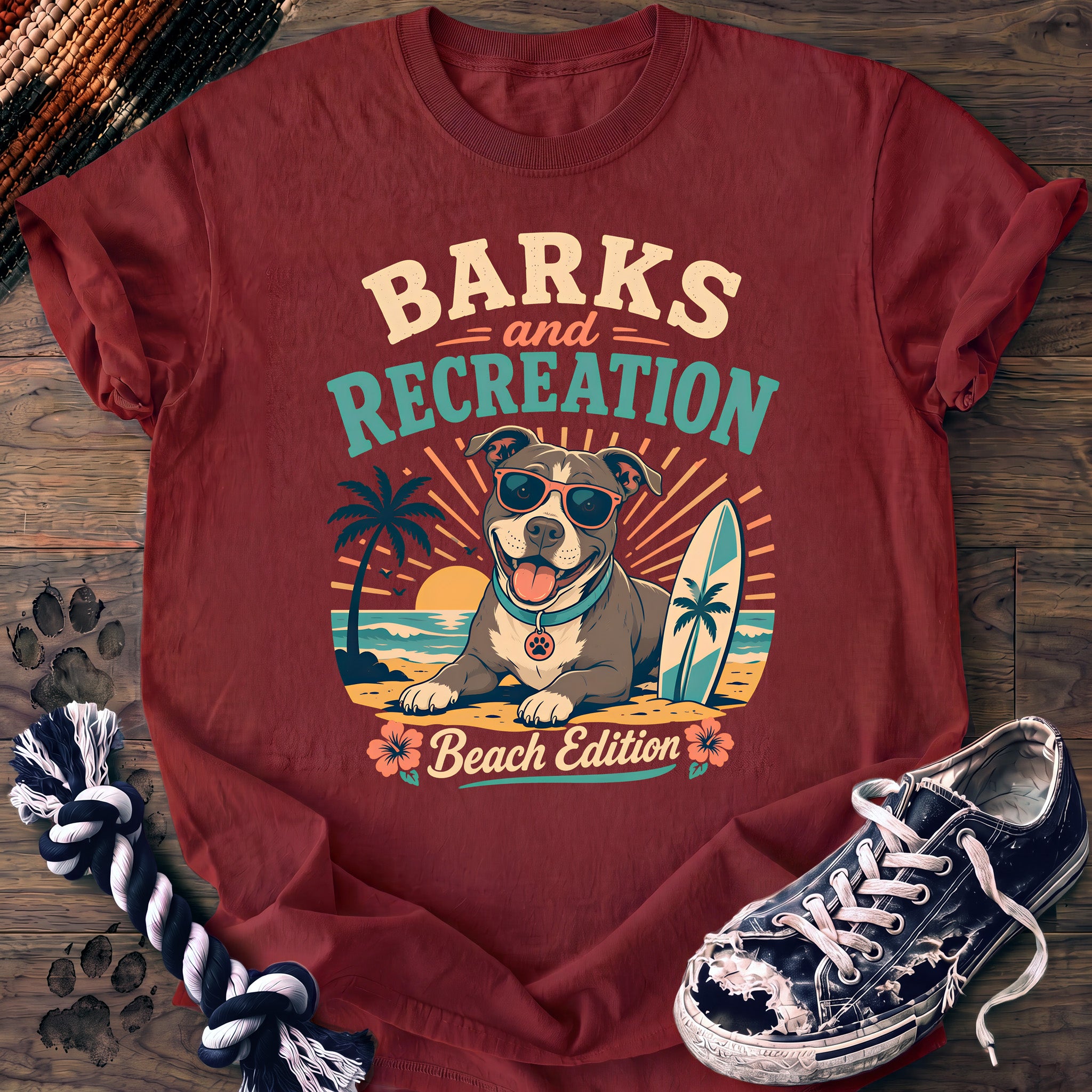 PAWSSION CLUB t-shirt in Chili color - SKU PC-0291