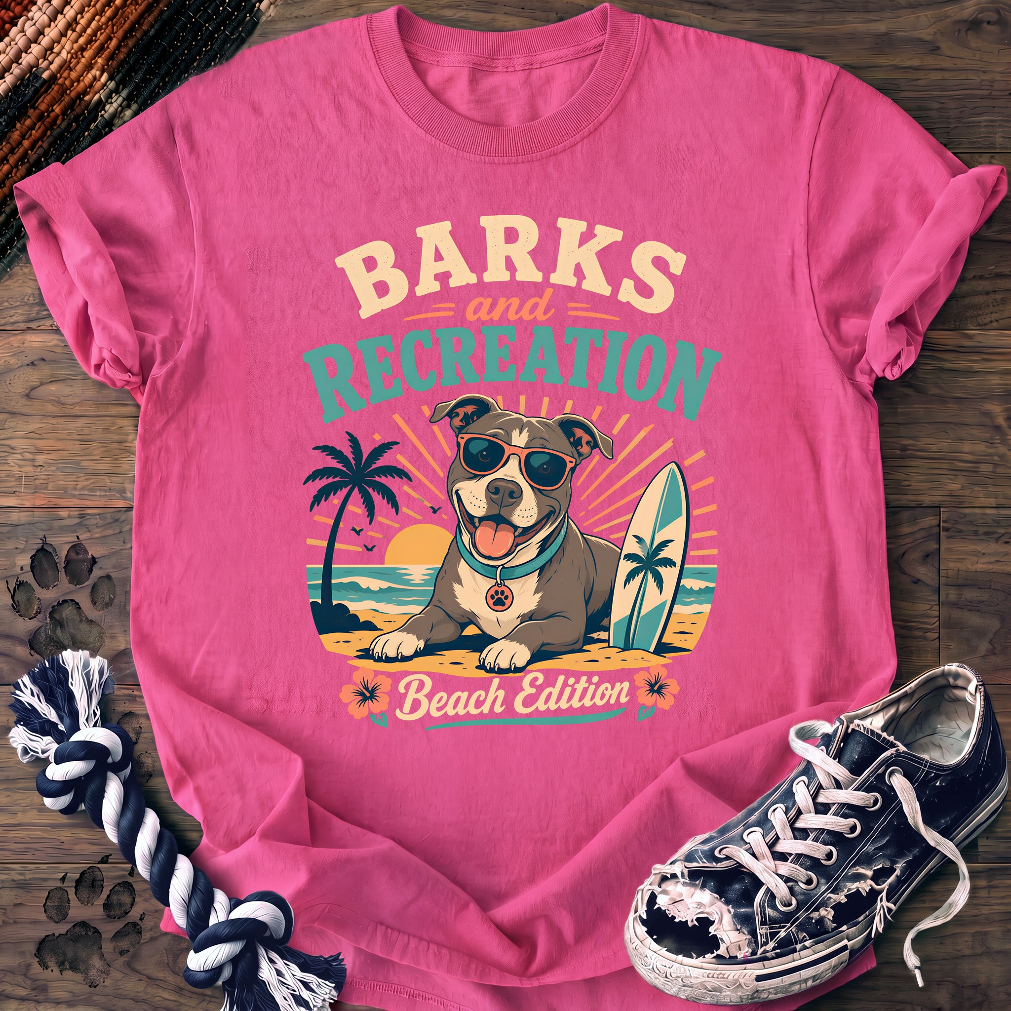 PAWSSION CLUB t-shirt in NeonPink color - SKU PC-0291