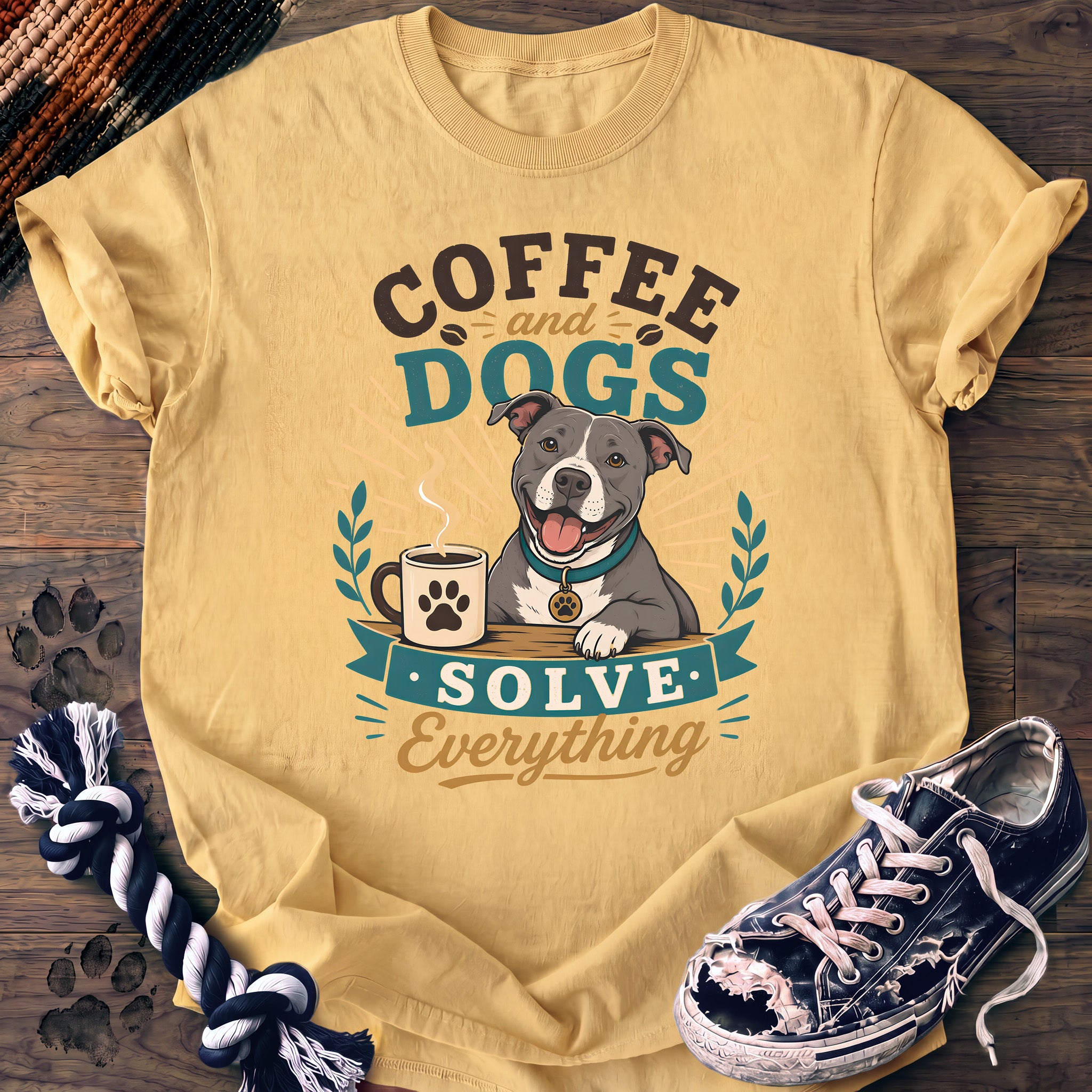 PAWSSION CLUB t-shirt in Butter color - SKU PC-0292