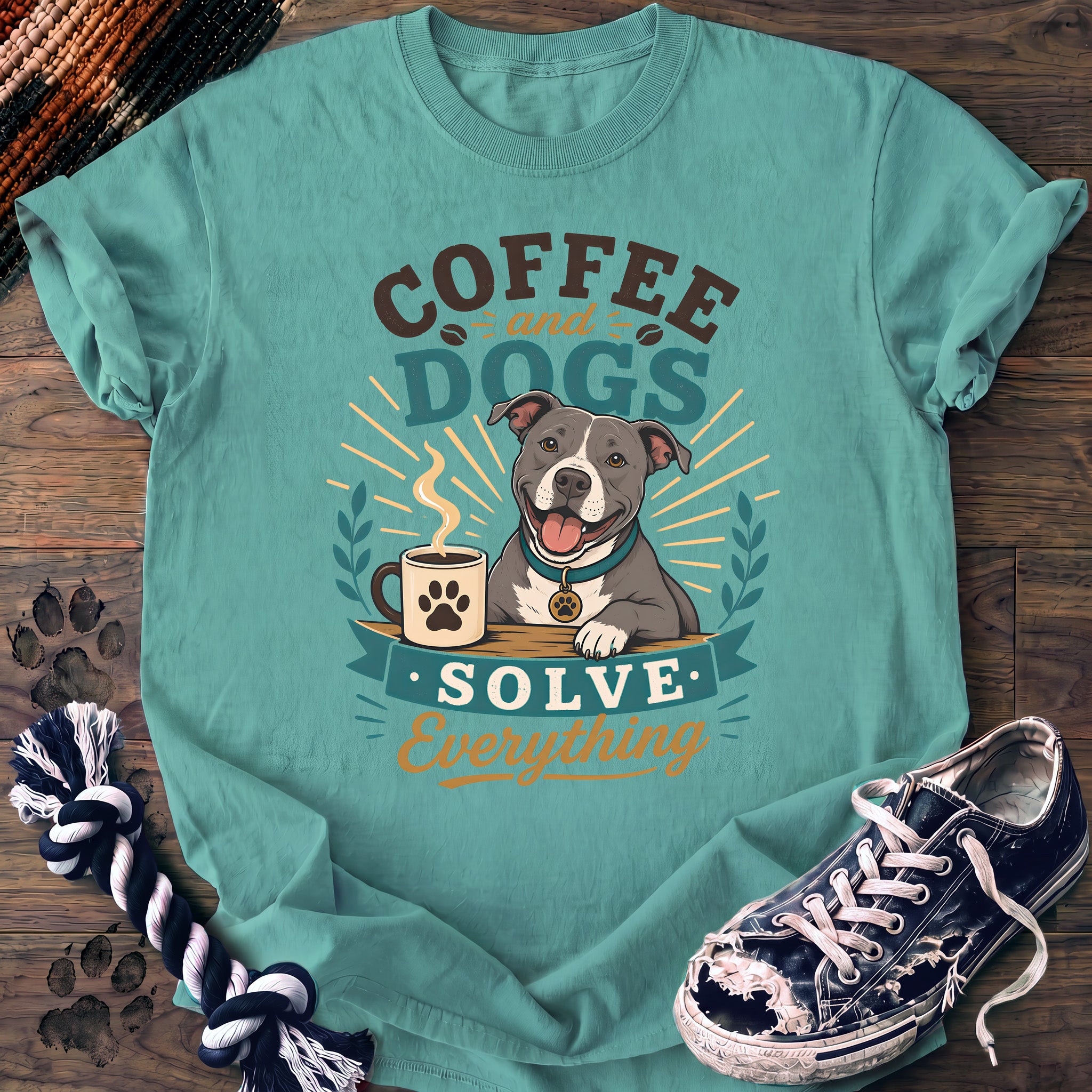 PAWSSION CLUB t-shirt in ChalkyMint color - SKU PC-0292