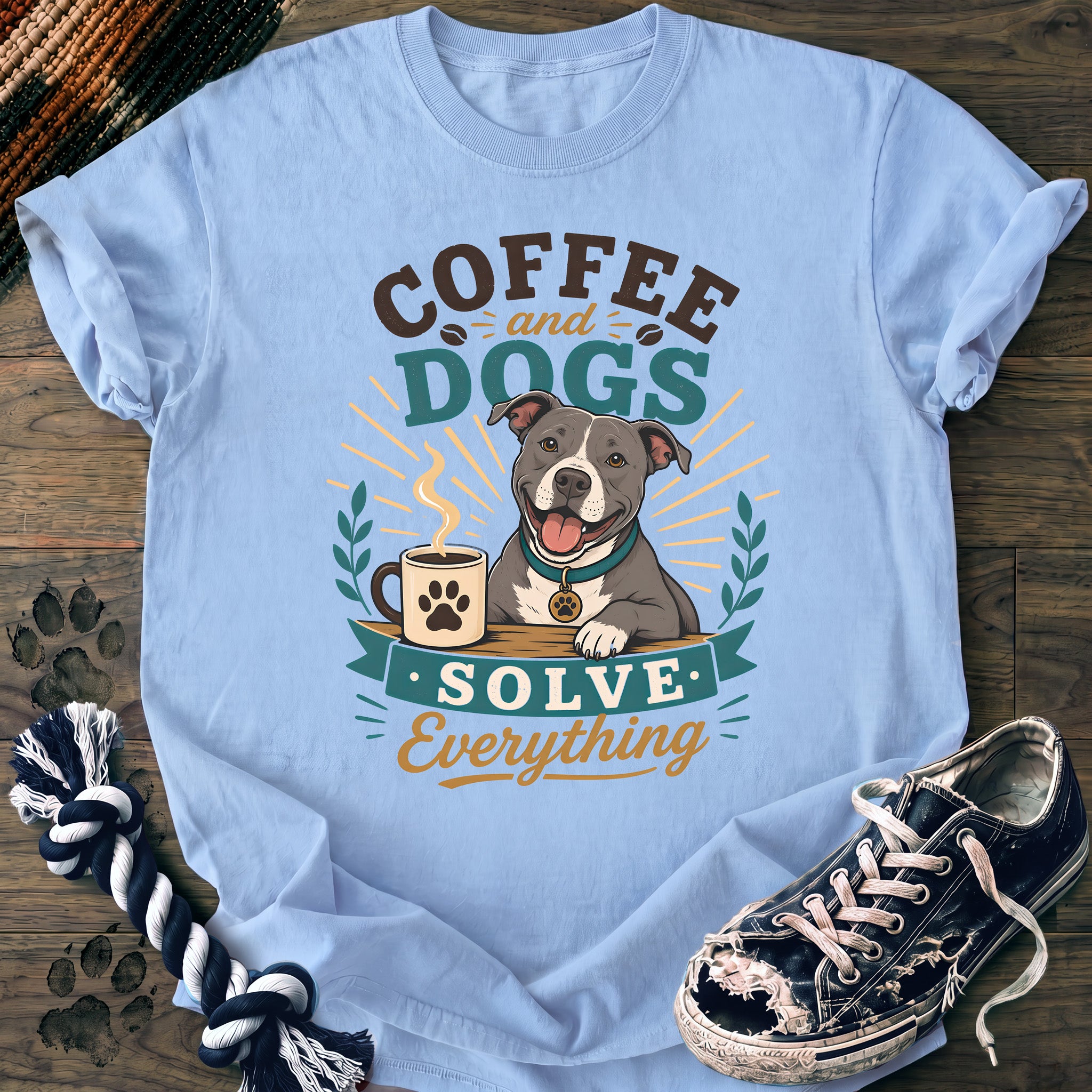 PAWSSION CLUB t-shirt in Chambray color - SKU PC-0292
