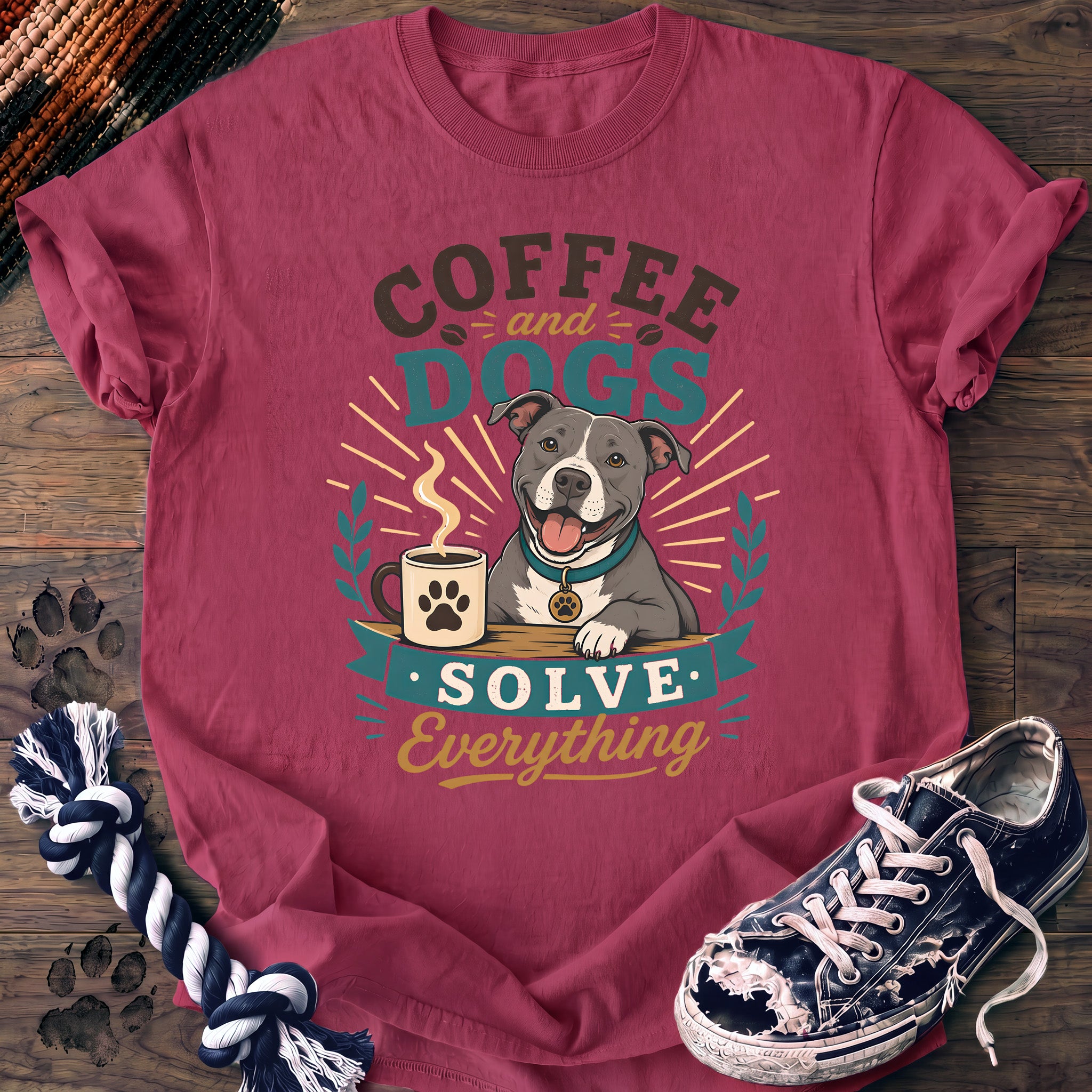PAWSSION CLUB t-shirt in Crunchberry color - SKU PC-0292