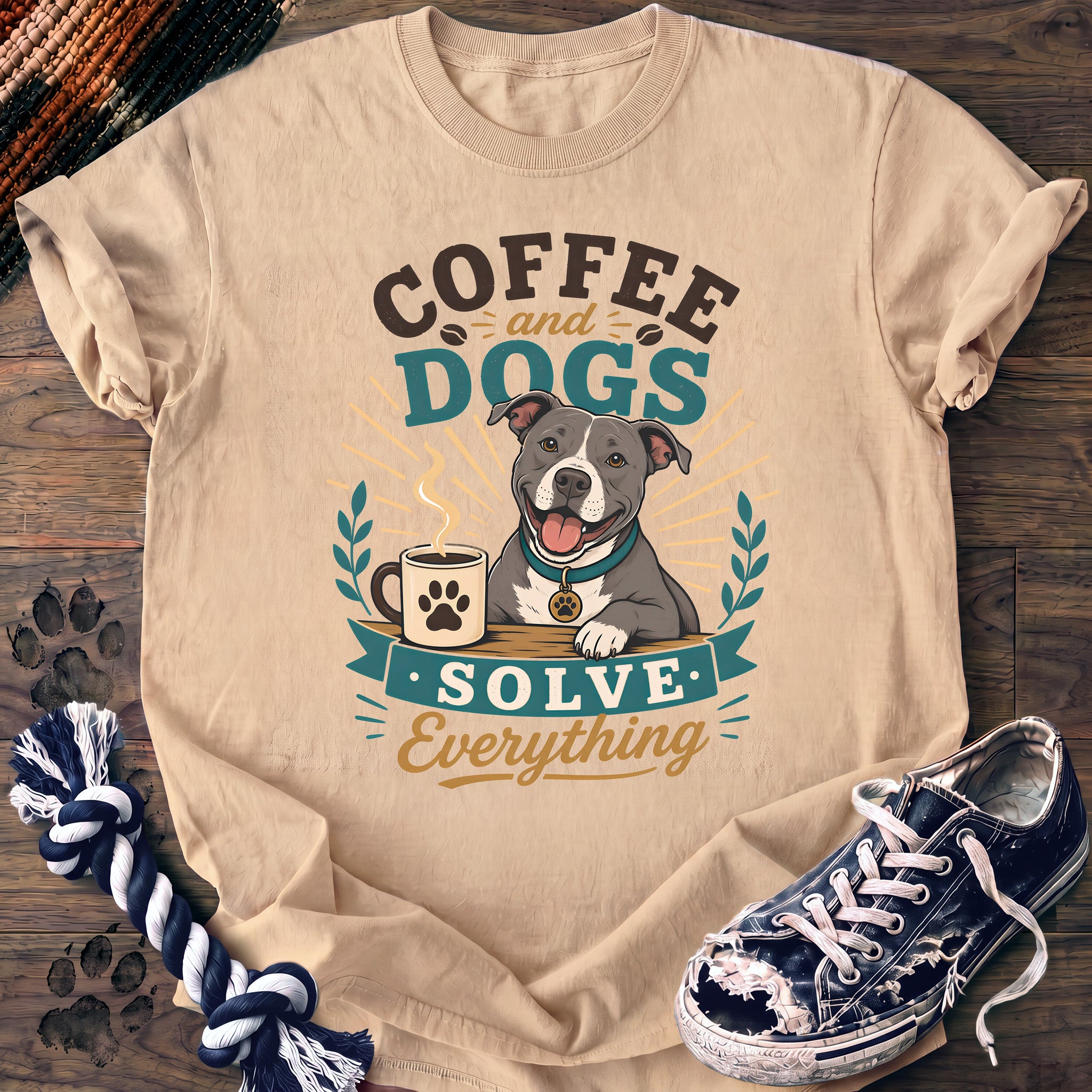PAWSSION CLUB t-shirt in Ivory color - SKU PC-0292