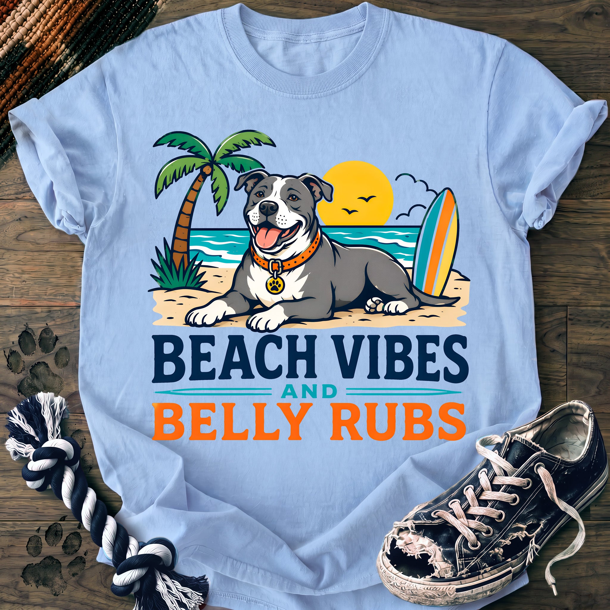 PAWSSION CLUB t-shirt in Chambray color - SKU PC-0293