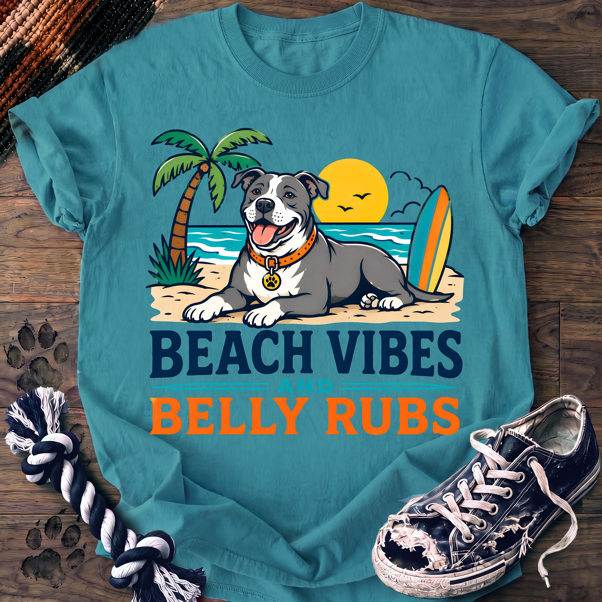 PAWSSION CLUB t-shirt in LagoonBlue color - SKU PC-0293