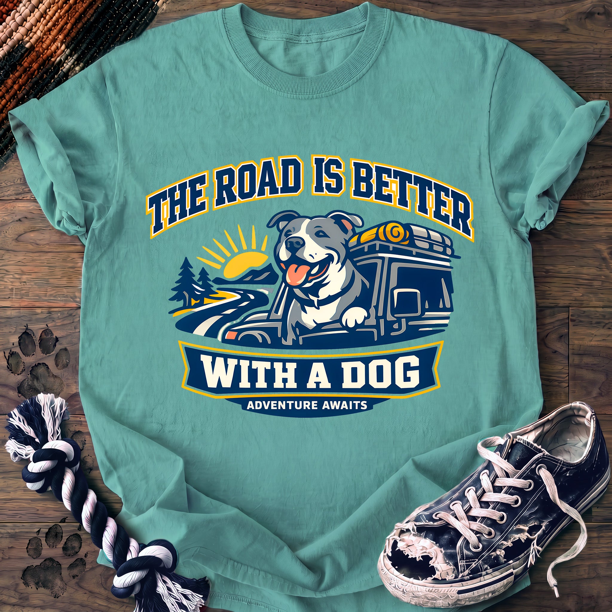 PAWSSION CLUB t-shirt in ChalkyMint color - SKU PC-0296