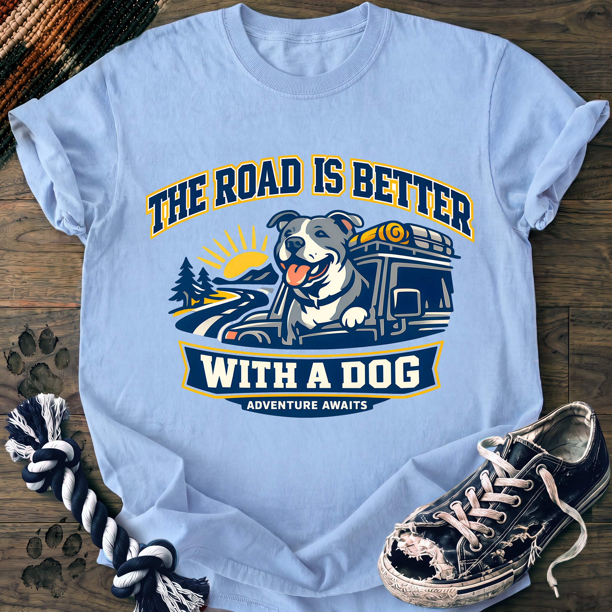 PAWSSION CLUB t-shirt in Chambray color - SKU PC-0296