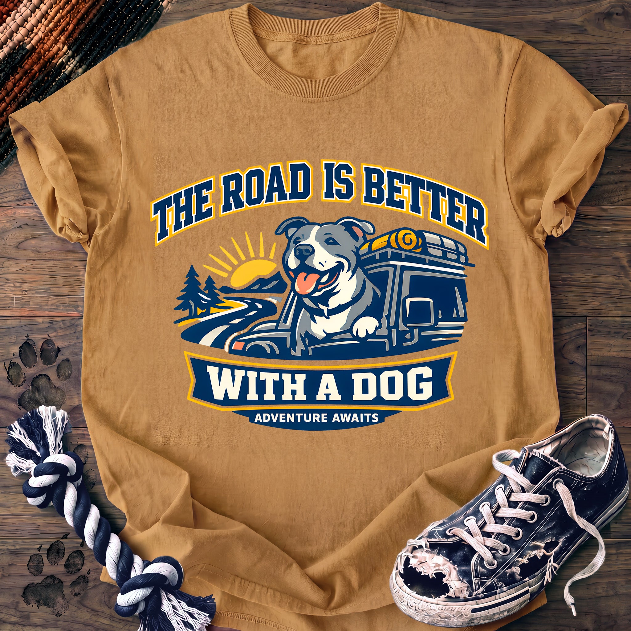 PAWSSION CLUB t-shirt in Mustard color - SKU PC-0296