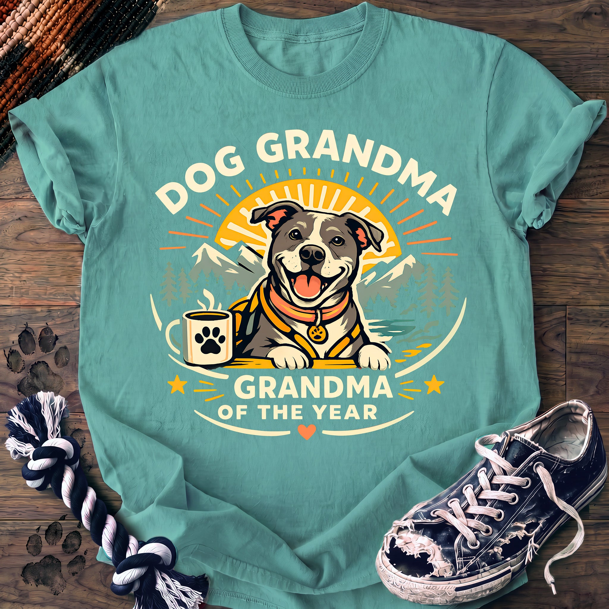 PAWSSION CLUB t-shirt in ChalkyMint color - SKU PC-0299