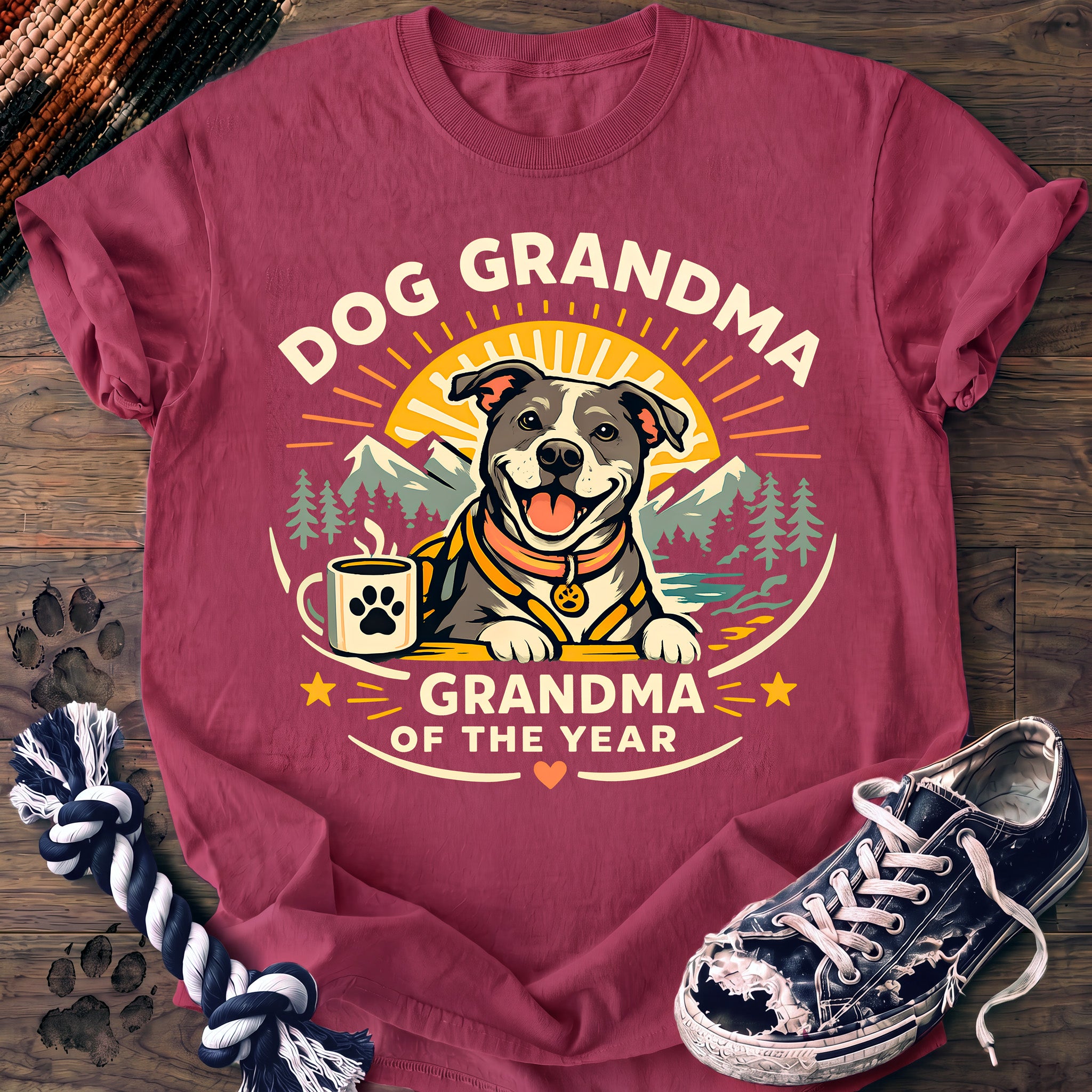 PAWSSION CLUB t-shirt in Crunchberry color - SKU PC-0299