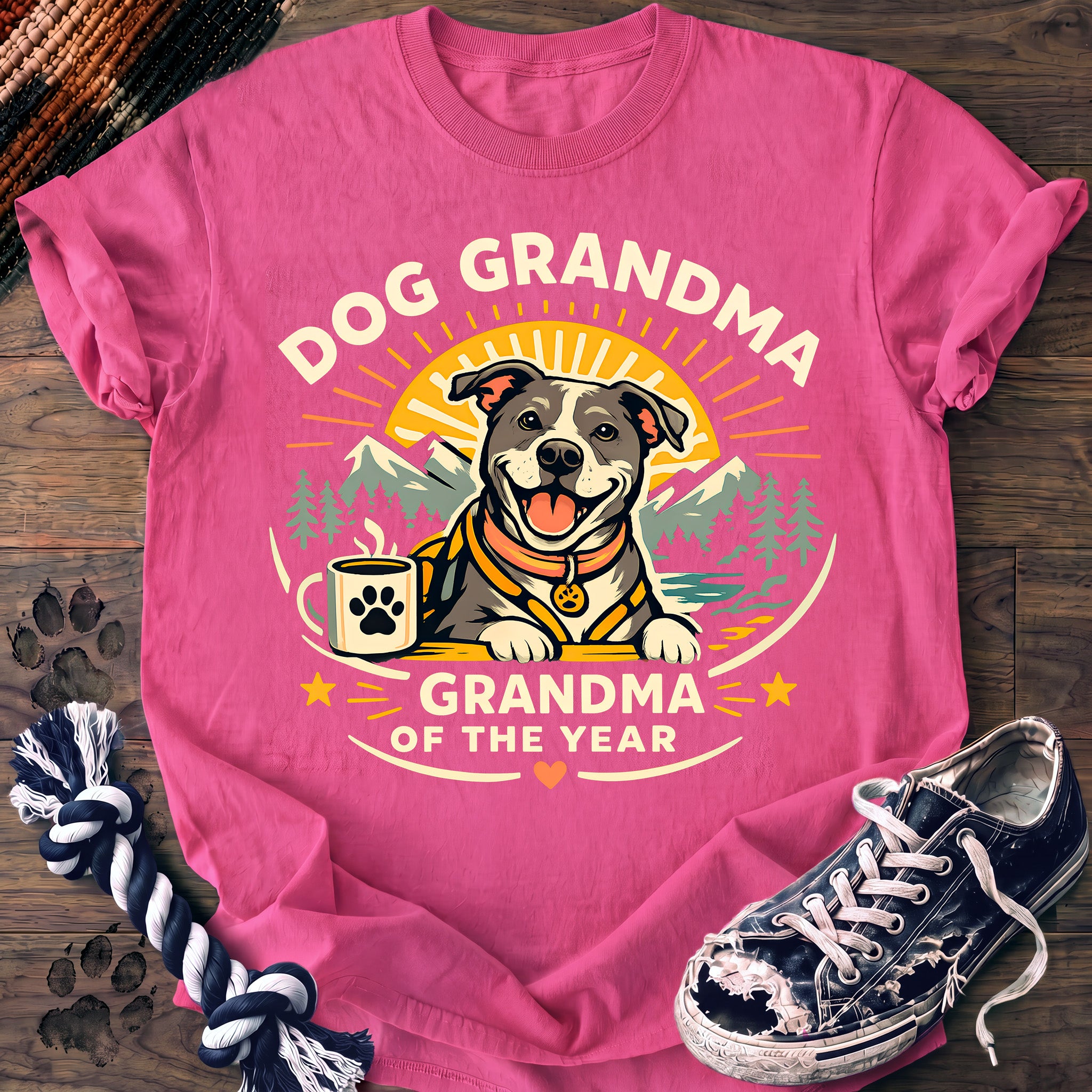 PAWSSION CLUB t-shirt in NeonPink color - SKU PC-0299