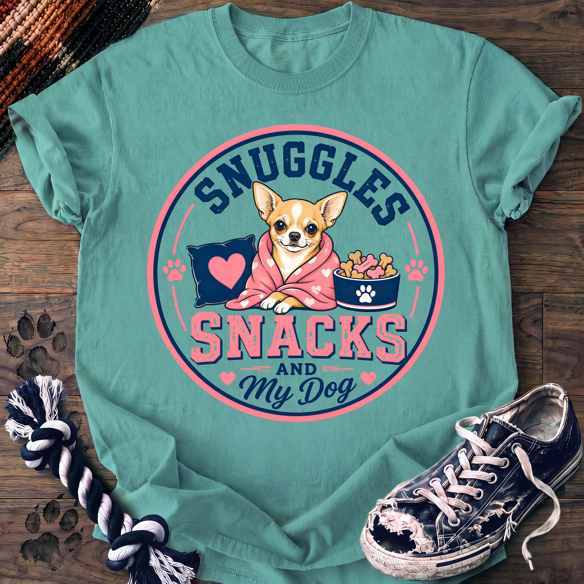 PAWSSION CLUB t-shirt in ChalkyMint color - SKU PC-0301