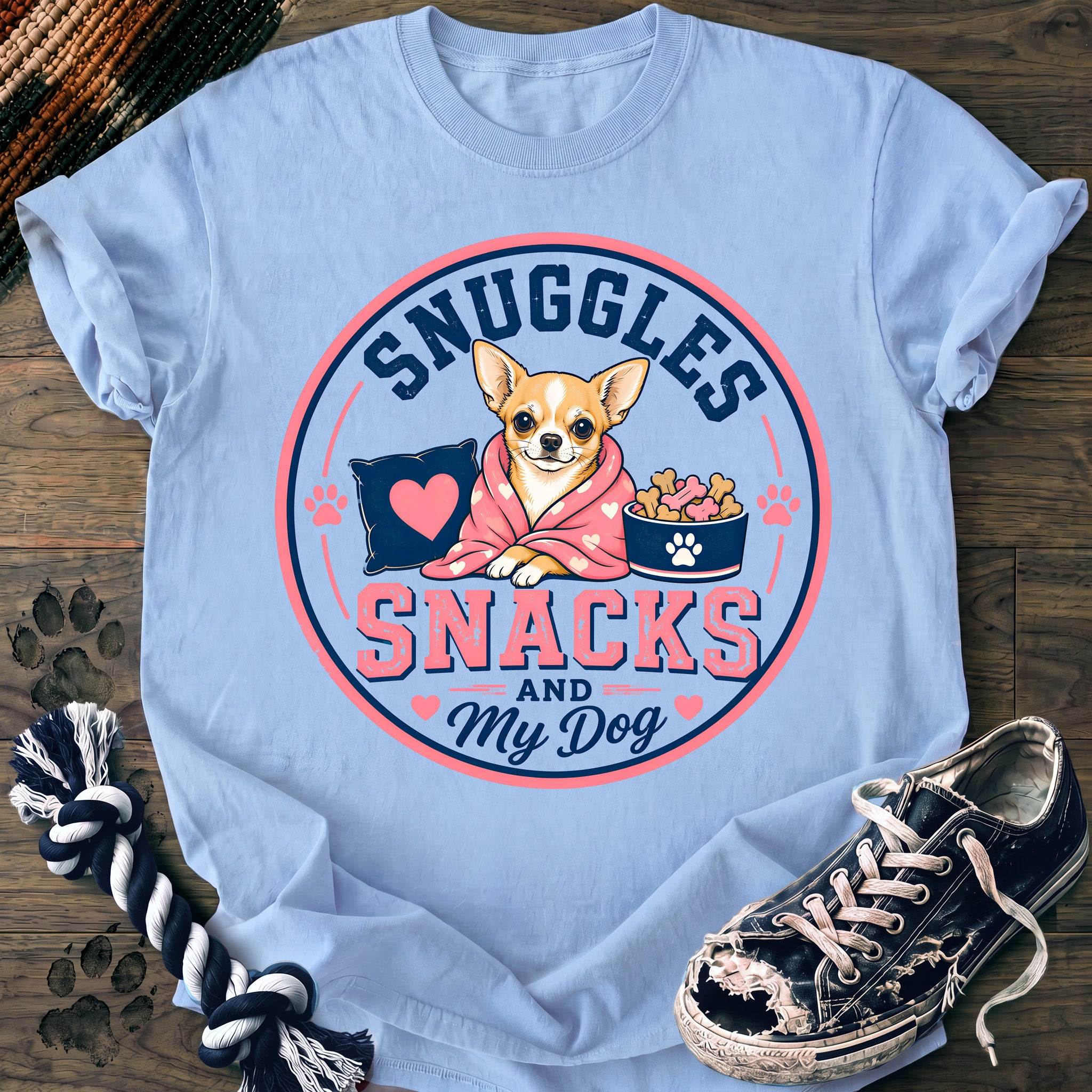 PAWSSION CLUB t-shirt in Chambray color - SKU PC-0301