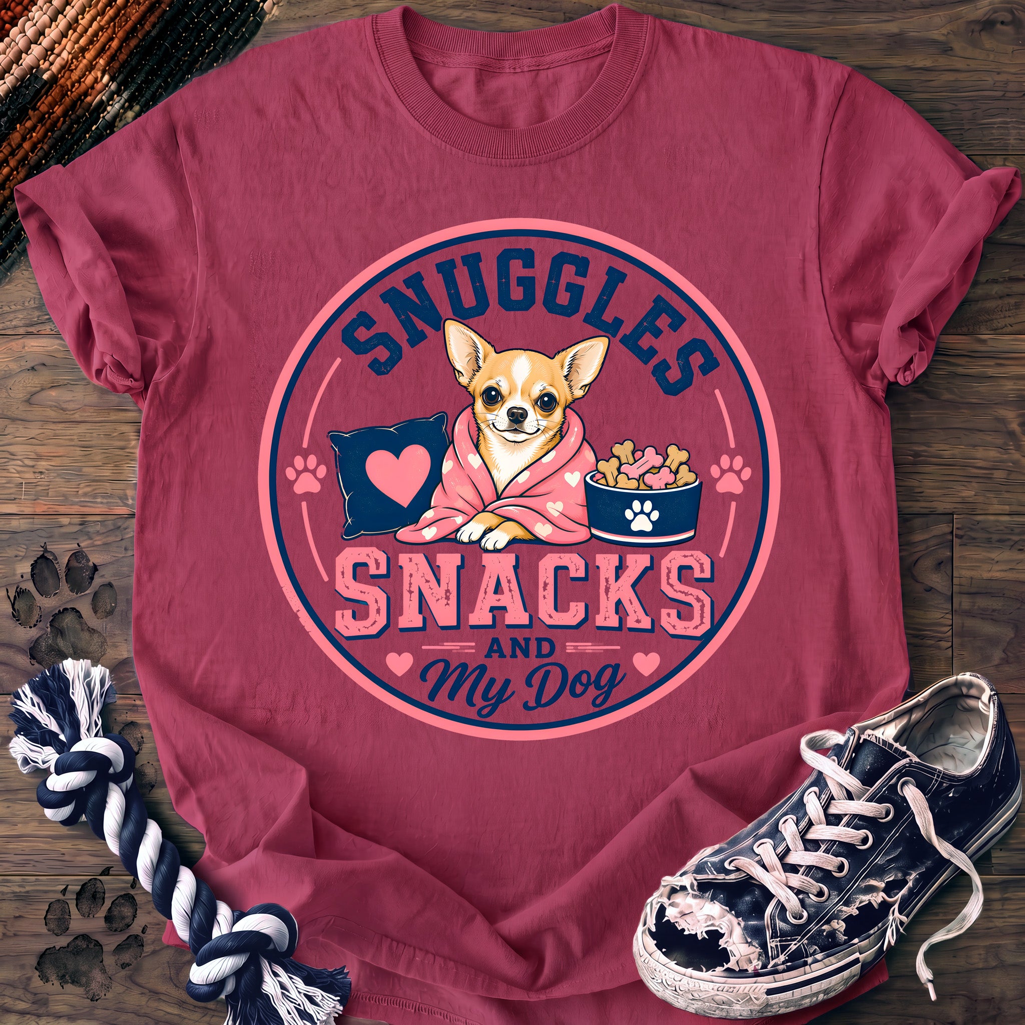 PAWSSION CLUB t-shirt in Crunchberry color - SKU PC-0301