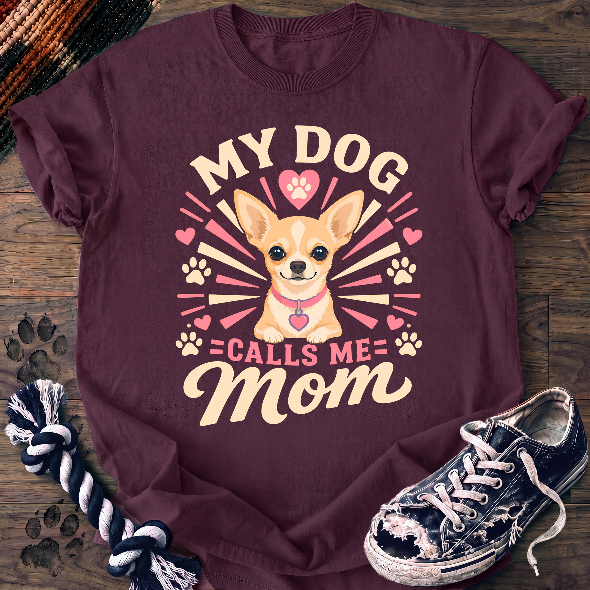 PAWSSION CLUB t-shirt in Berry color - SKU PC-0302