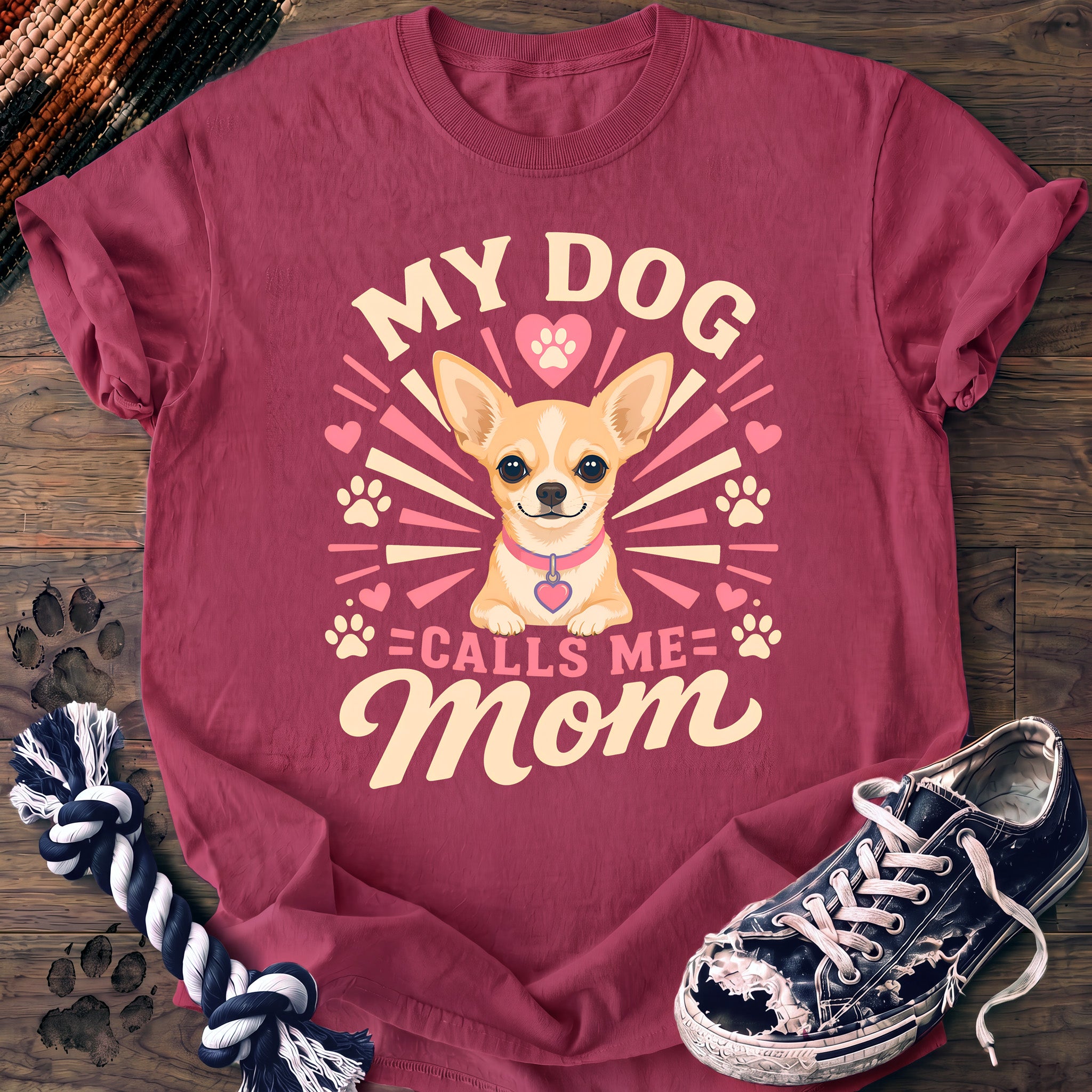 PAWSSION CLUB t-shirt in Crunchberry color - SKU PC-0302