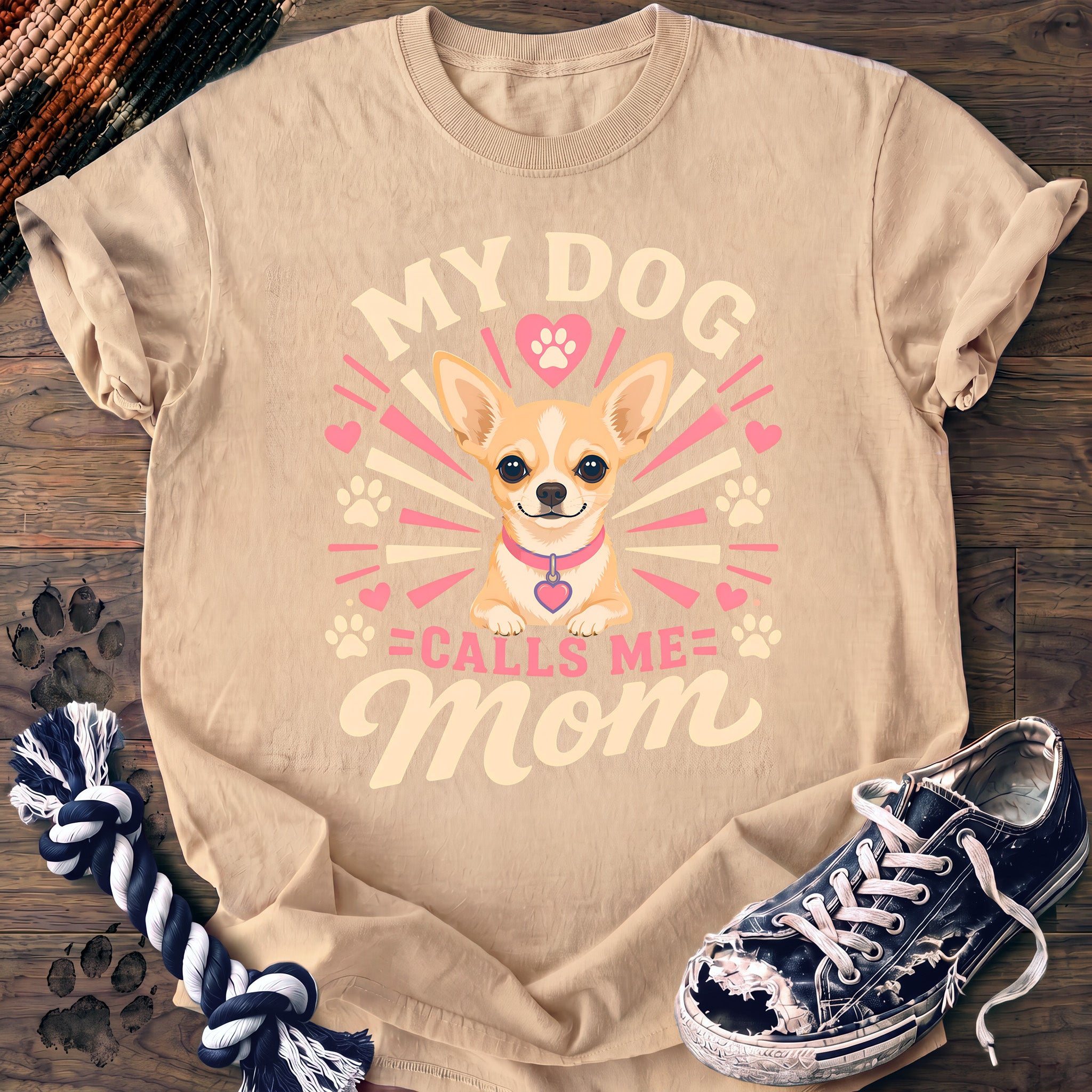 PAWSSION CLUB t-shirt in Ivory color - SKU PC-0302