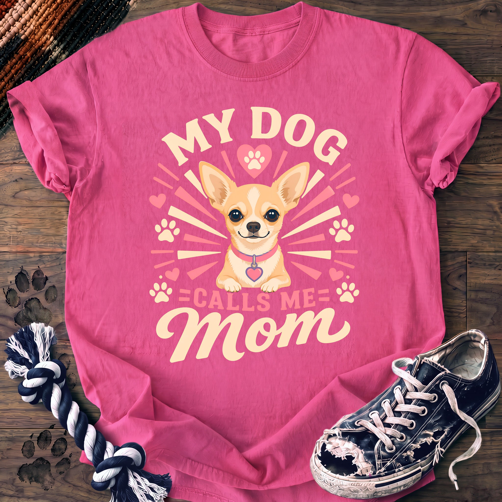PAWSSION CLUB t-shirt in NeonPink color - SKU PC-0302