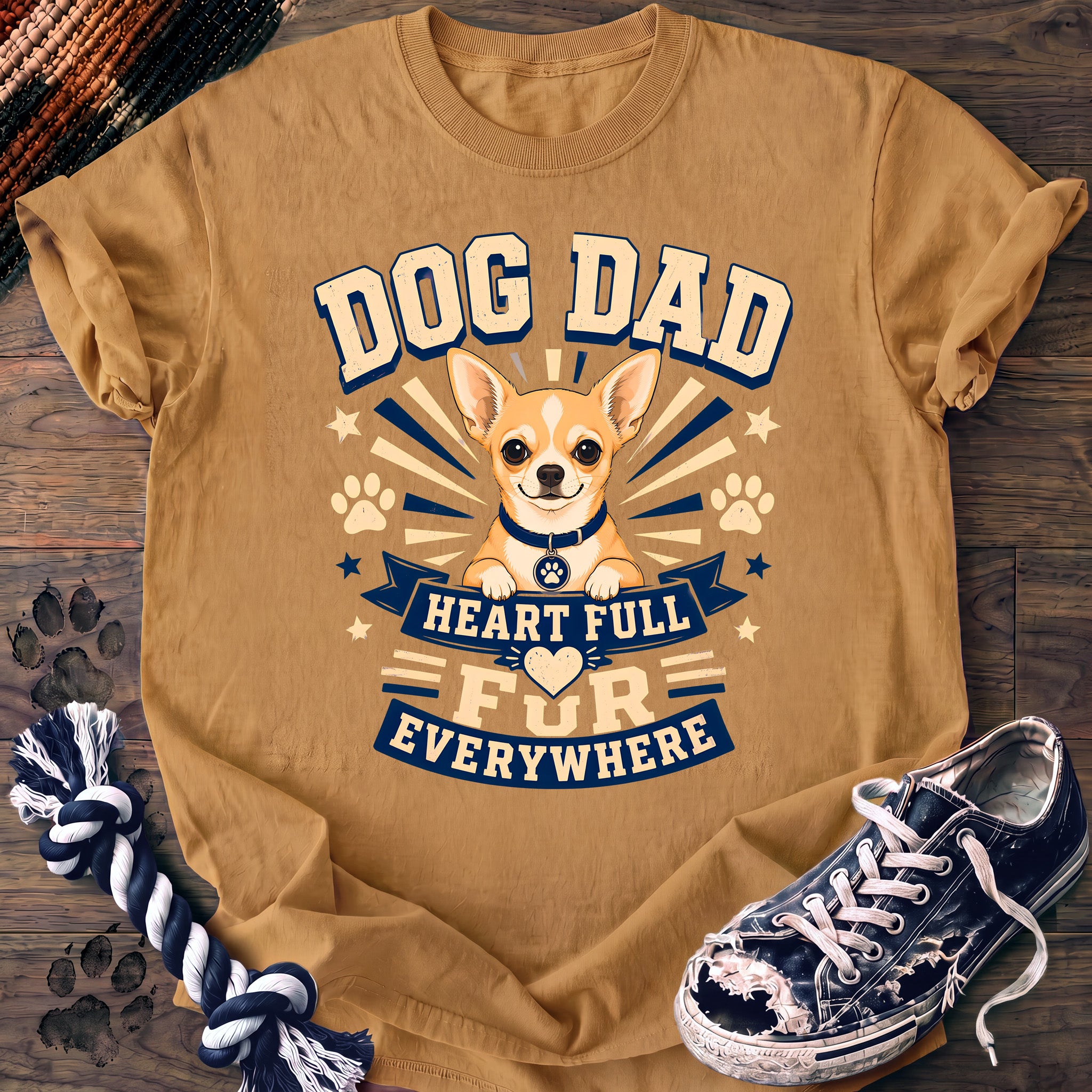 PAWSSION CLUB t-shirt in Mustard color - SKU PC-0303