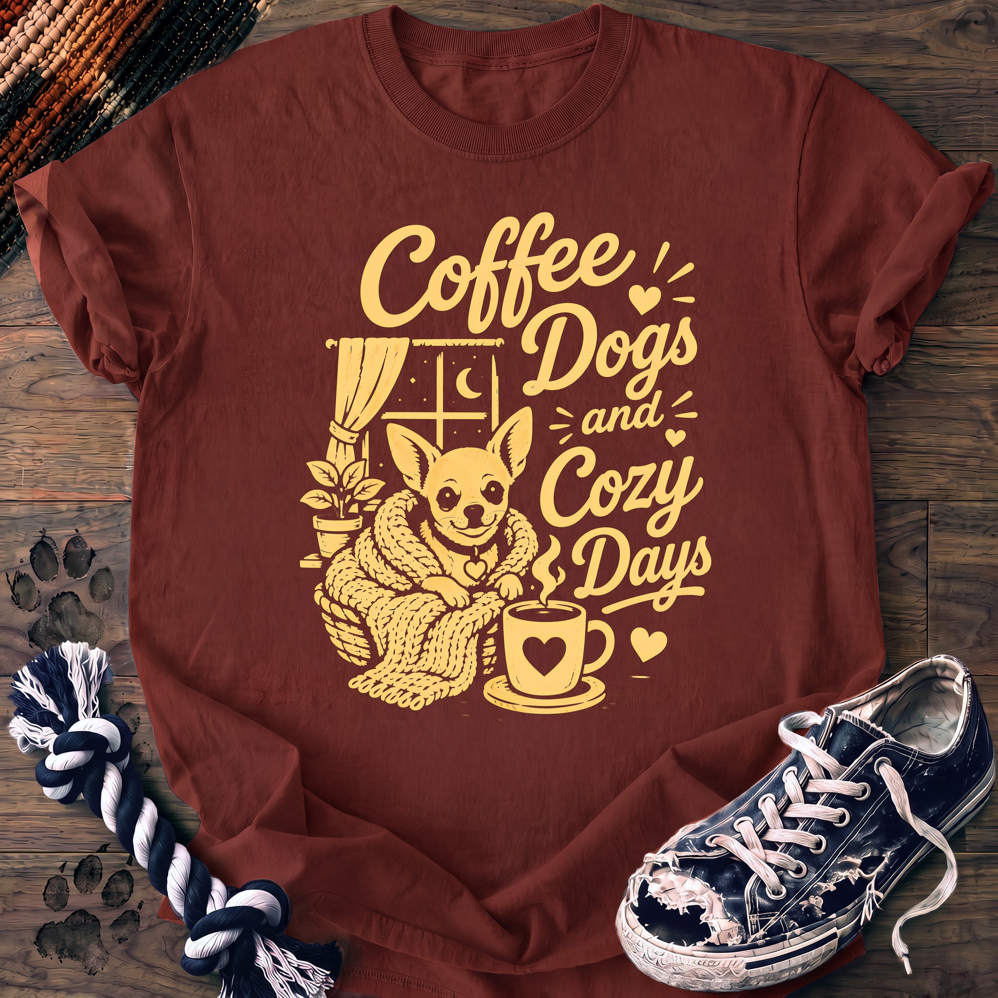 PAWSSION CLUB t-shirt in Brick color - SKU PC-0304