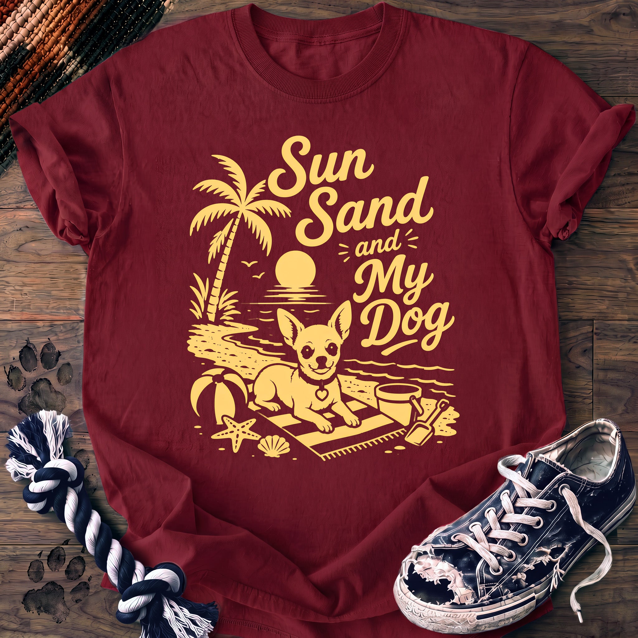 PAWSSION CLUB t-shirt in Crimson color - SKU PC-0306