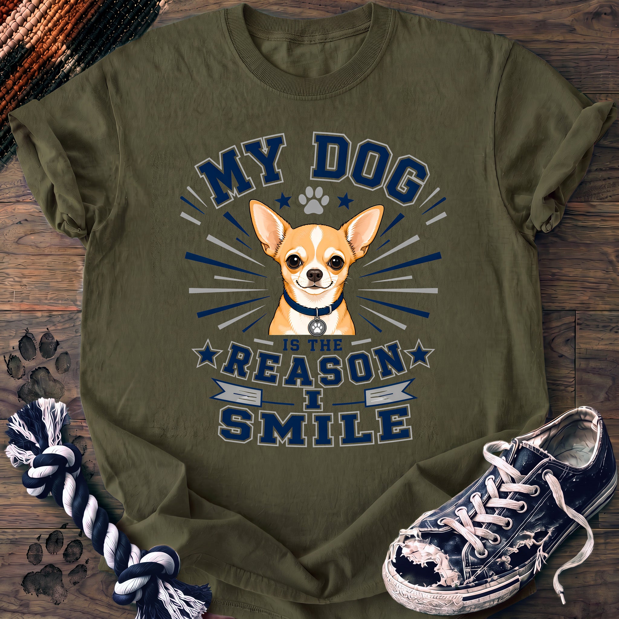 PAWSSION CLUB t-shirt in Moss color - SKU PC-0307