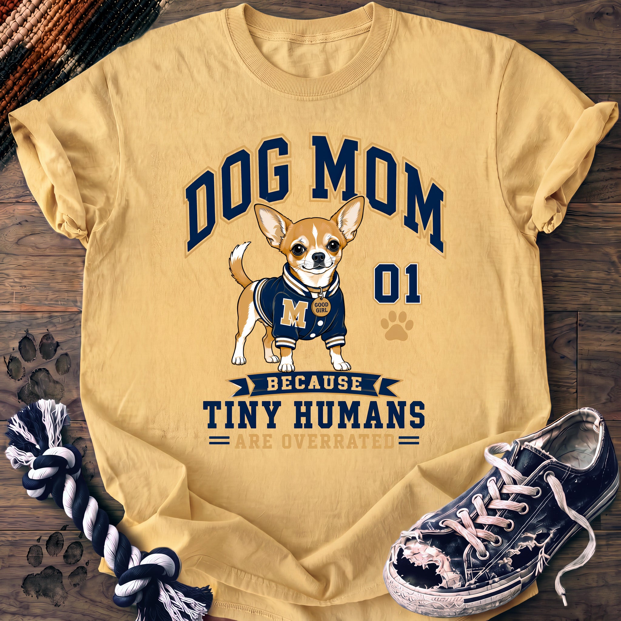 PAWSSION CLUB t-shirt in Butter color - SKU PC-0309