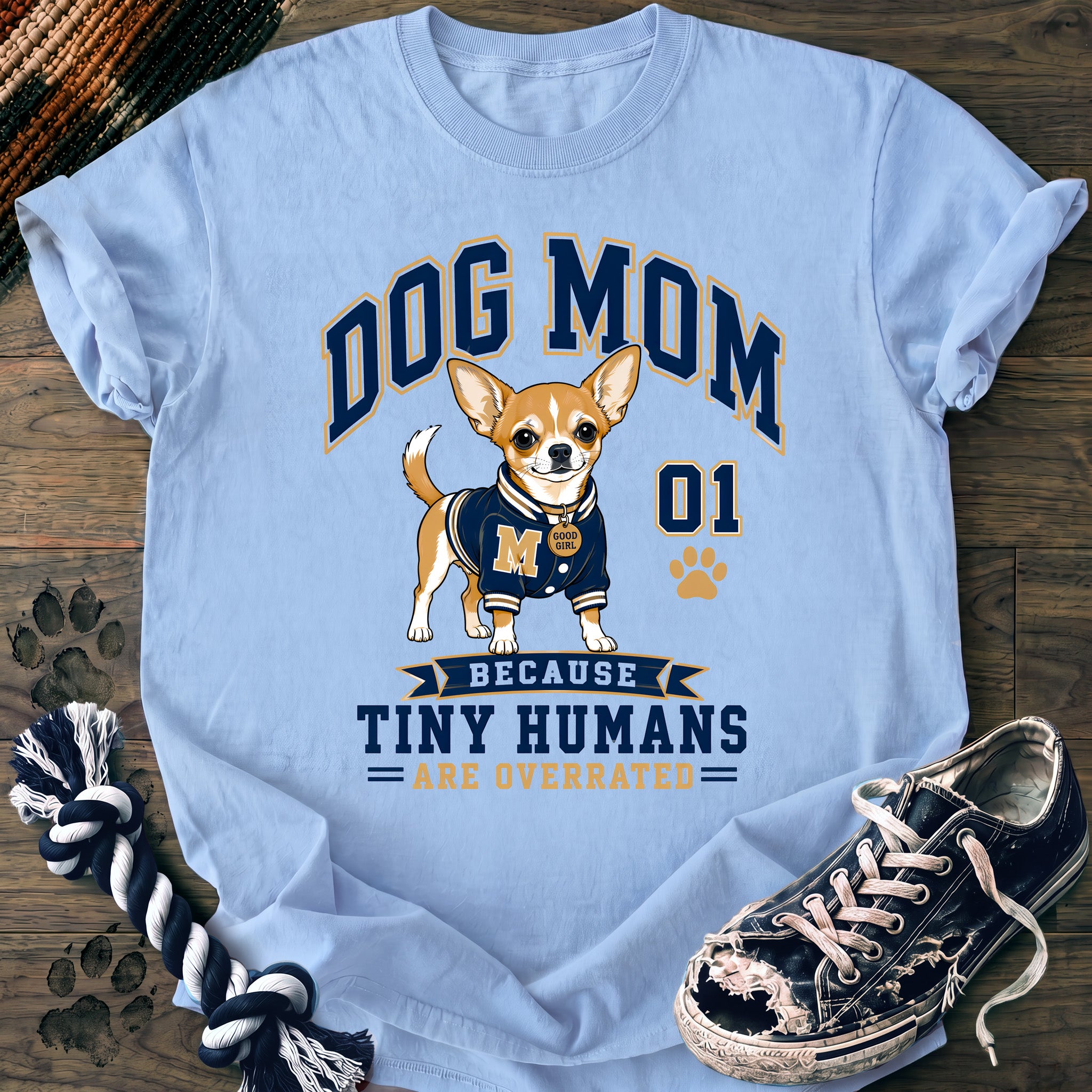 PAWSSION CLUB t-shirt in Chambray color - SKU PC-0309