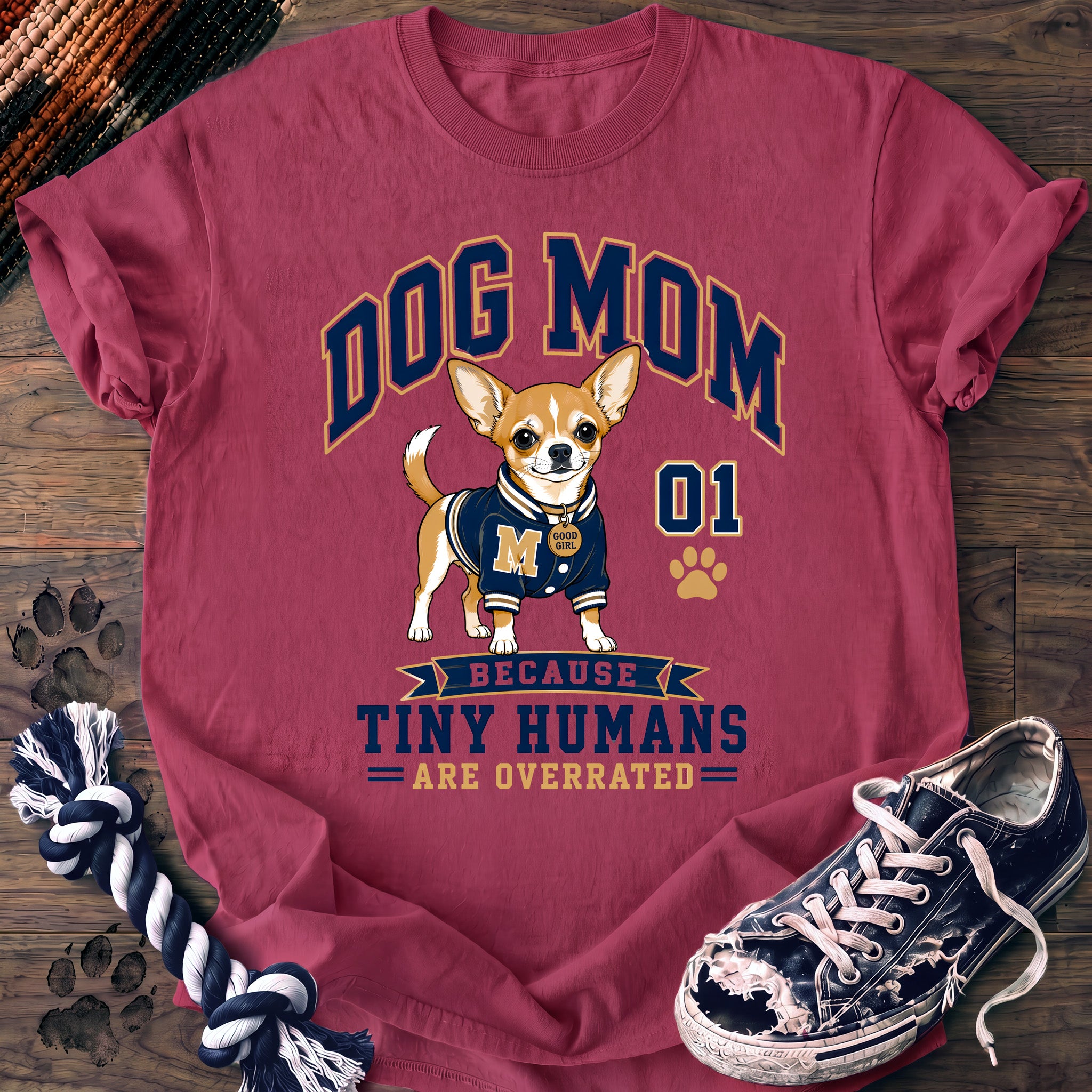 PAWSSION CLUB t-shirt in Crunchberry color - SKU PC-0309