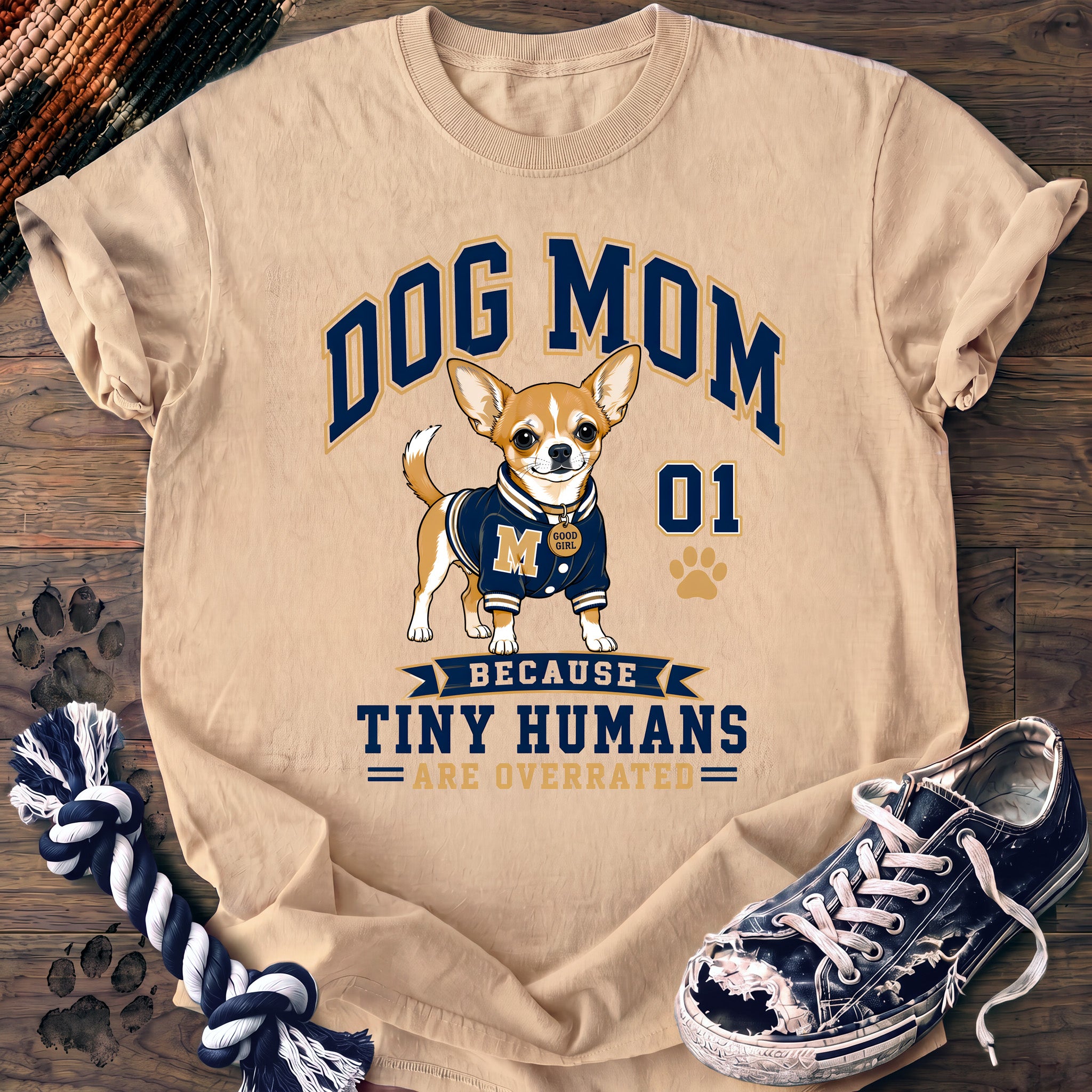 PAWSSION CLUB t-shirt in Ivory color - SKU PC-0309