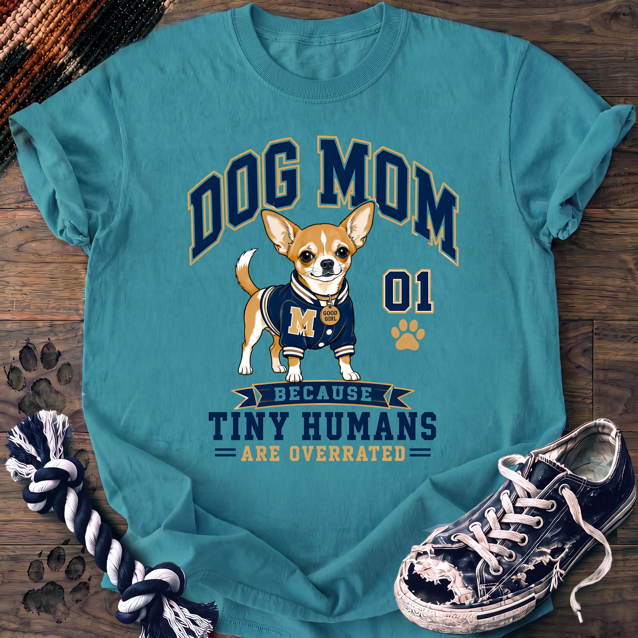 PAWSSION CLUB t-shirt in LagoonBlue color - SKU PC-0309