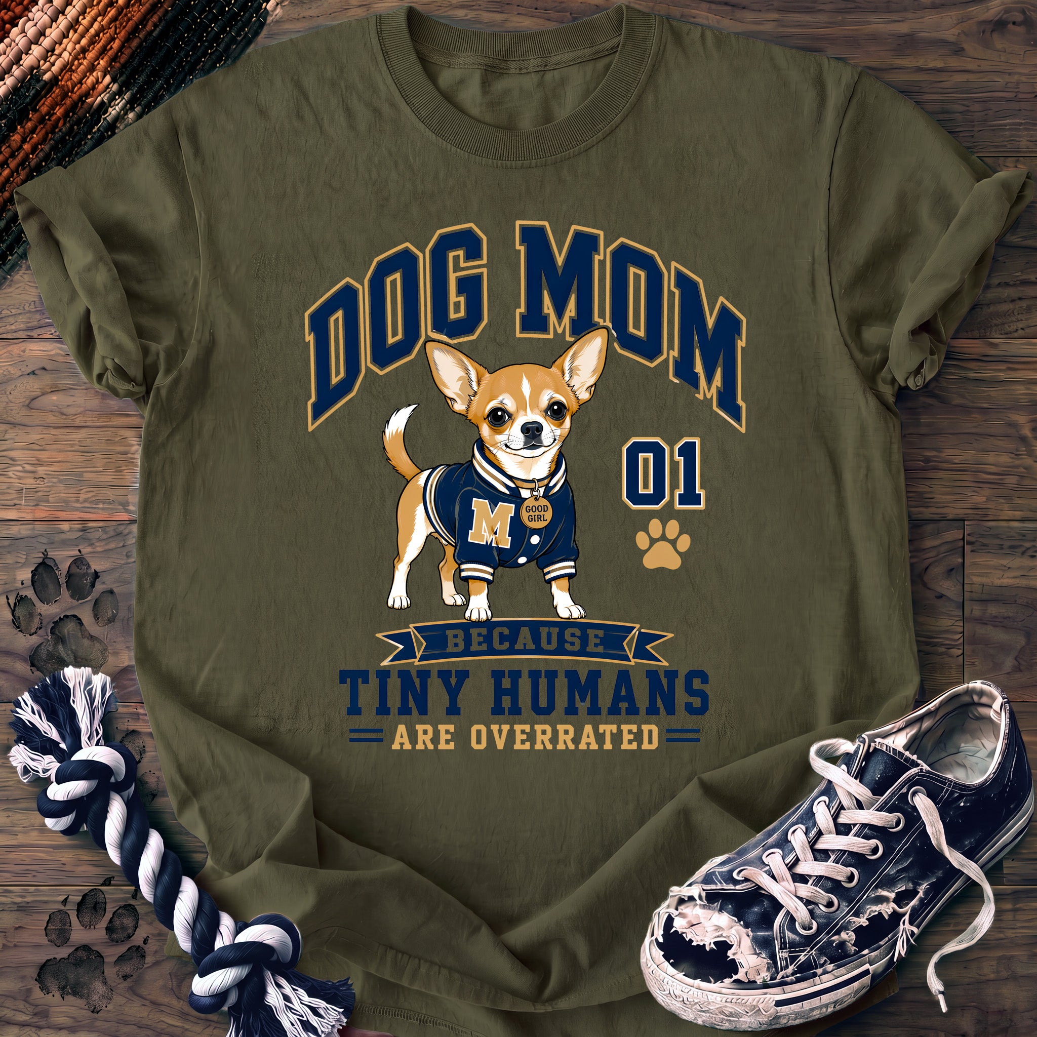 PAWSSION CLUB t-shirt in Moss color - SKU PC-0309