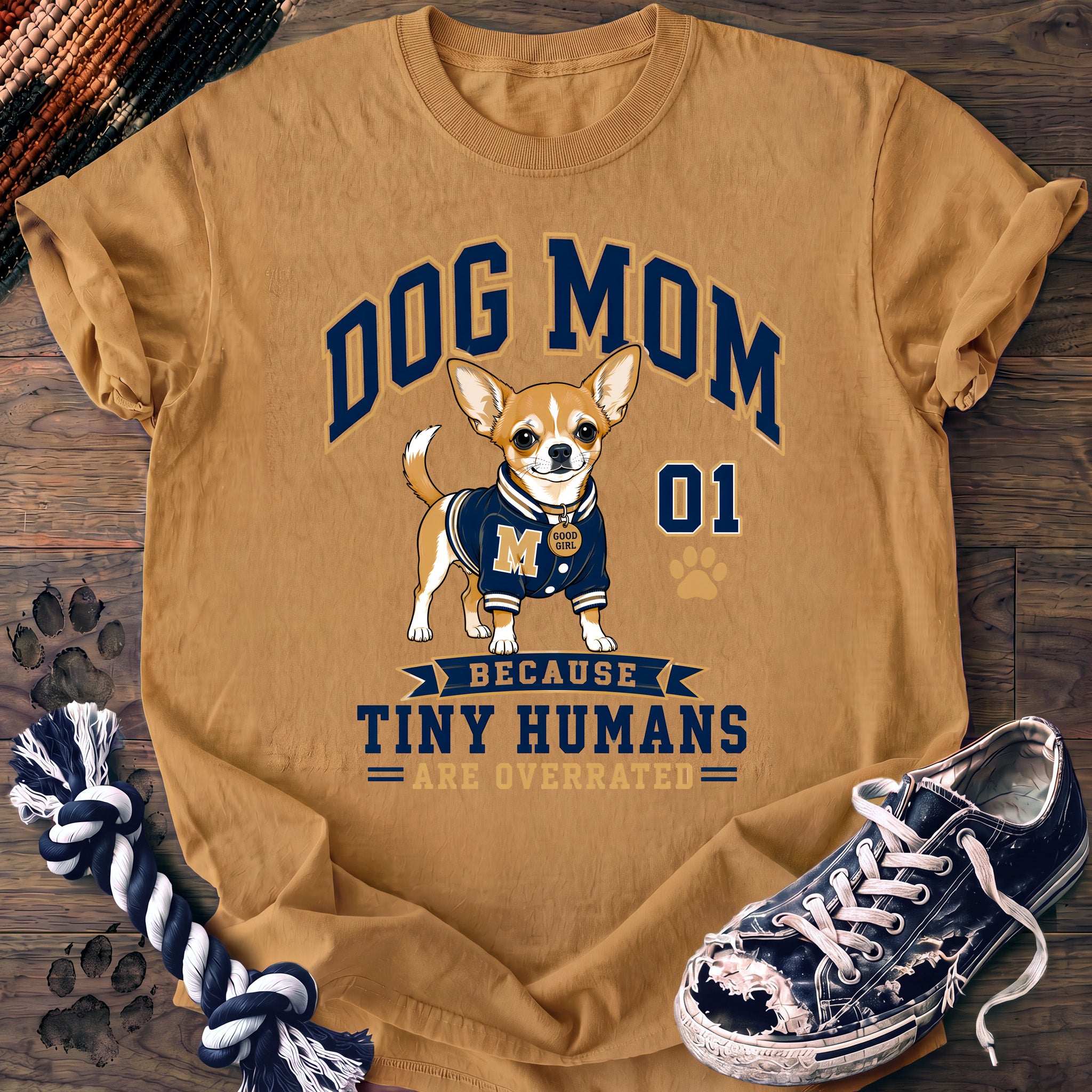 PAWSSION CLUB t-shirt in Mustard color - SKU PC-0309