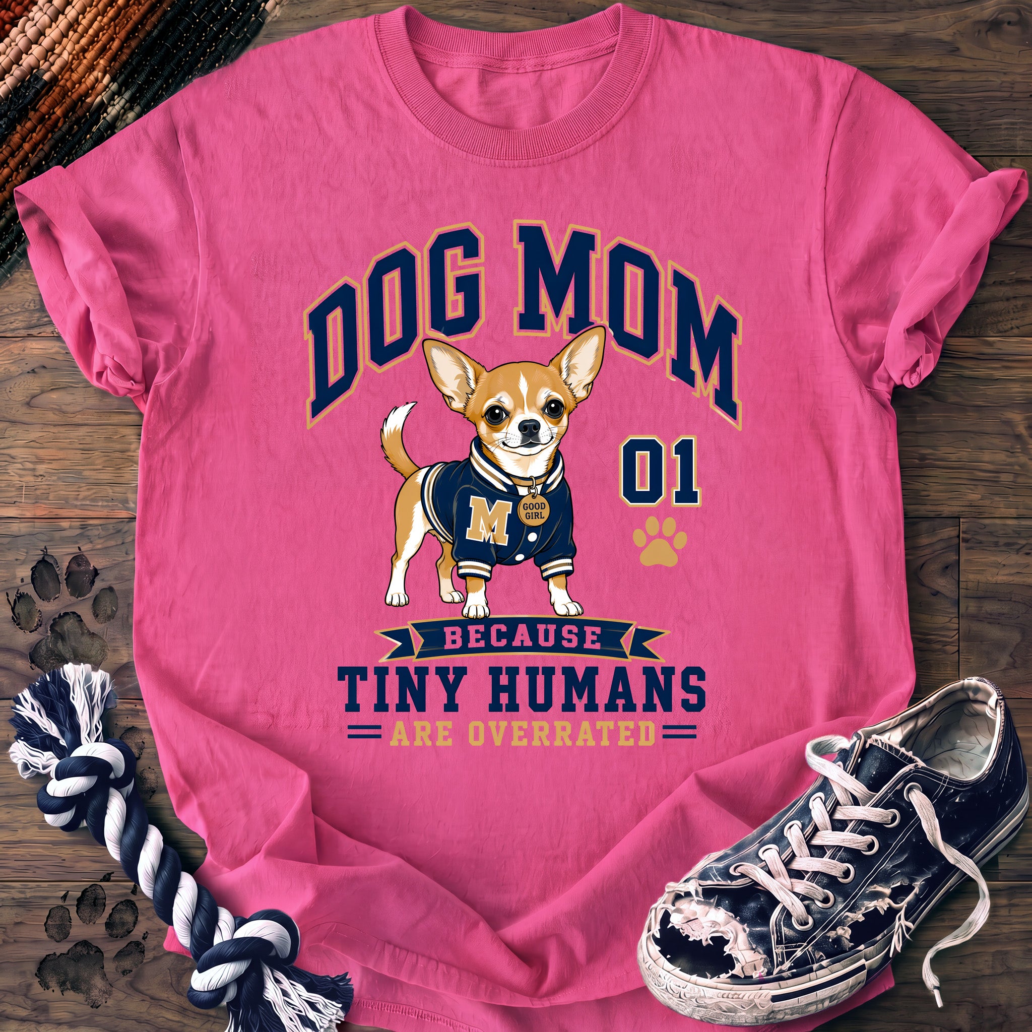 PAWSSION CLUB t-shirt in NeonPink color - SKU PC-0309