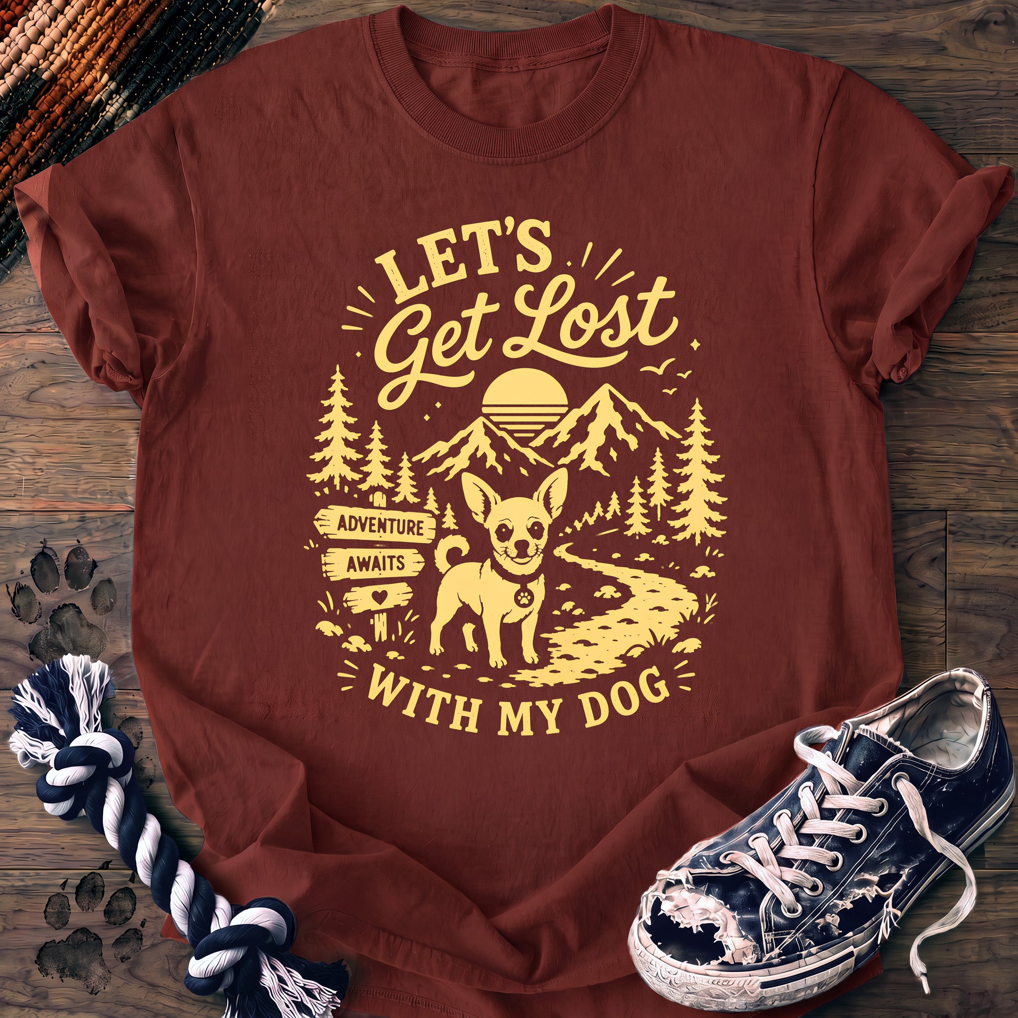 PAWSSION CLUB t-shirt in Brick color - SKU PC-0310