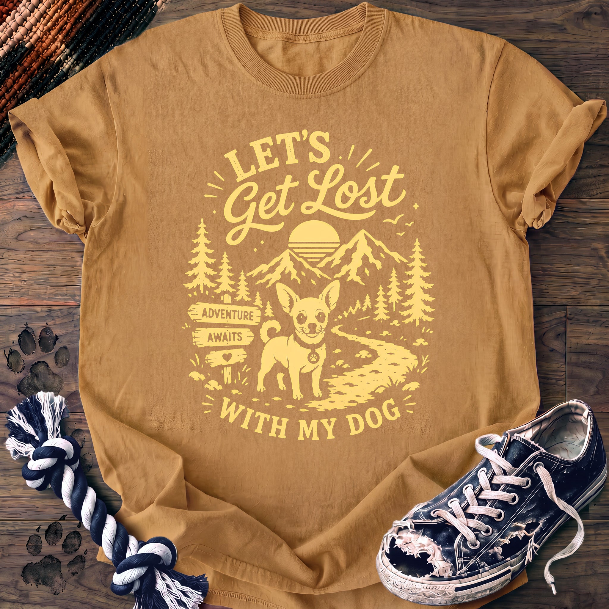 PAWSSION CLUB t-shirt in Mustard color - SKU PC-0310