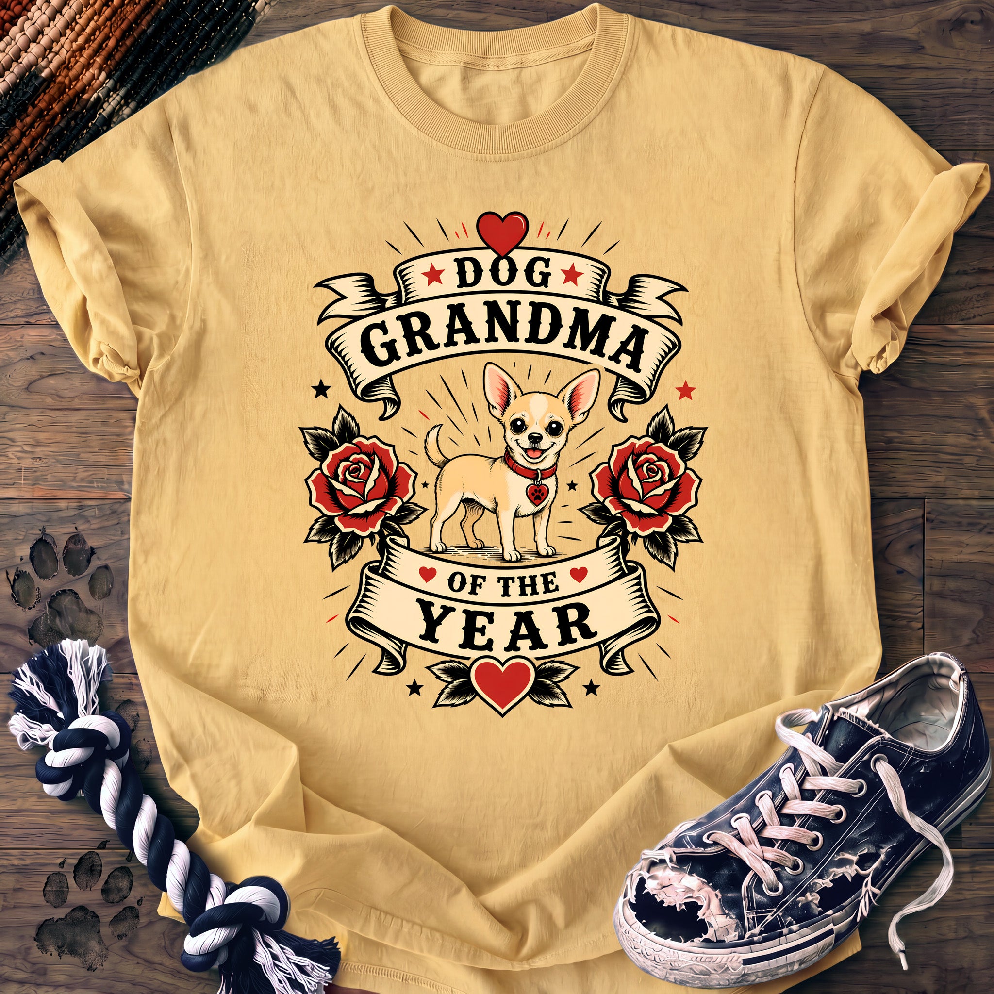 PAWSSION CLUB t-shirt in Butter color - SKU PC-0315