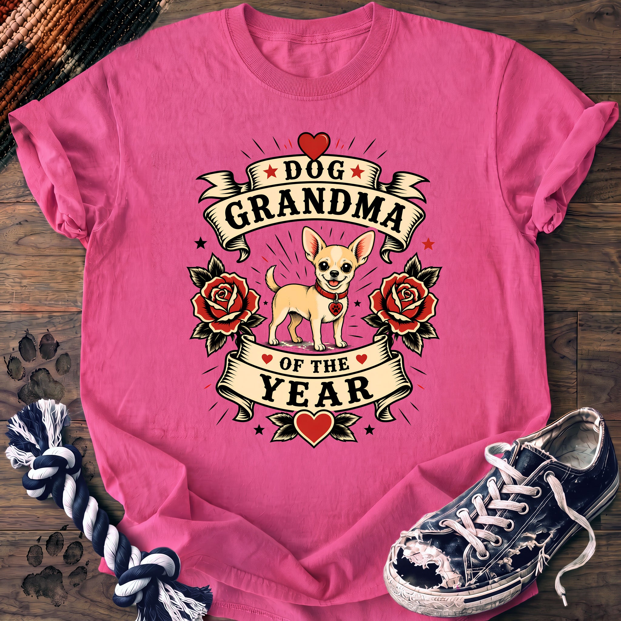 PAWSSION CLUB t-shirt in NeonPink color - SKU PC-0315