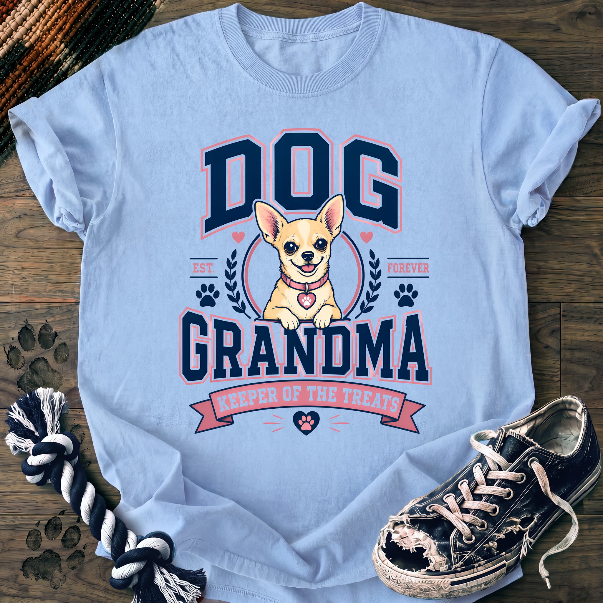 PAWSSION CLUB t-shirt in Chambray color - SKU PC-0317