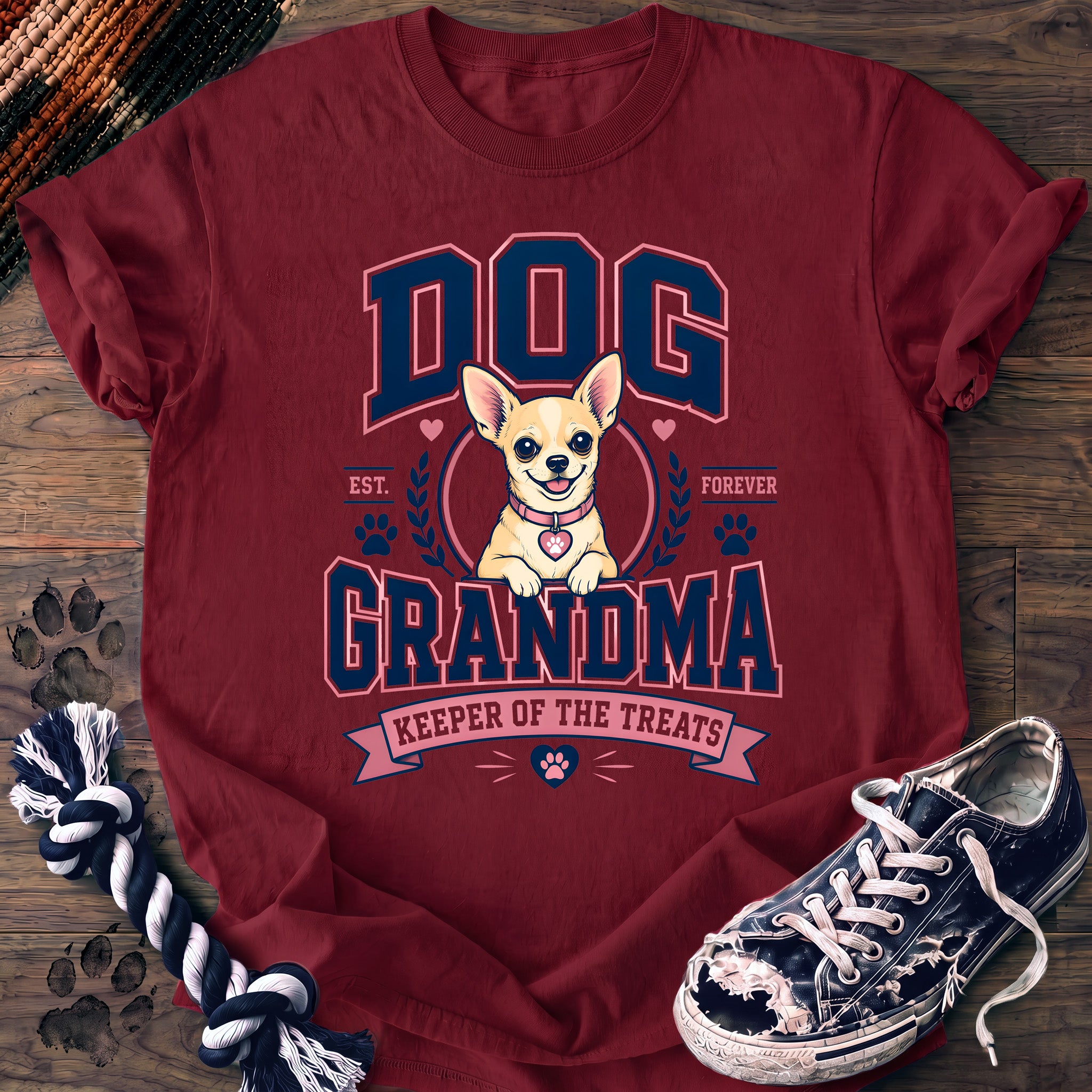 PAWSSION CLUB t-shirt in Crimson color - SKU PC-0317