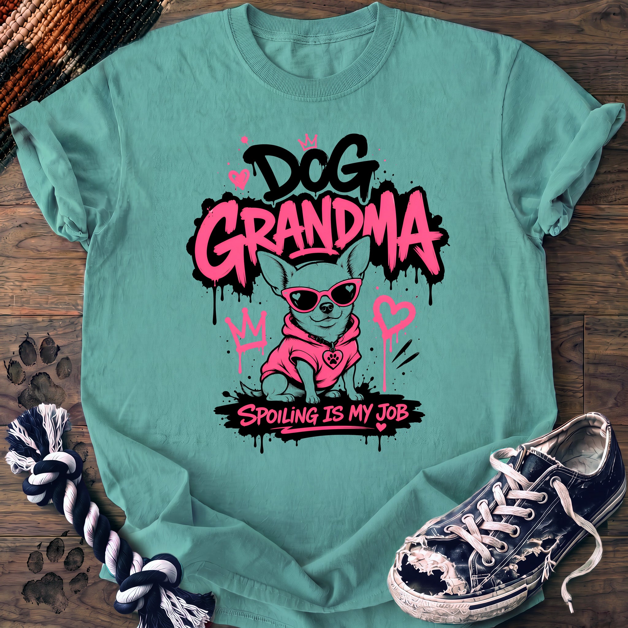 PAWSSION CLUB t-shirt in ChalkyMint color - SKU PC-0318
