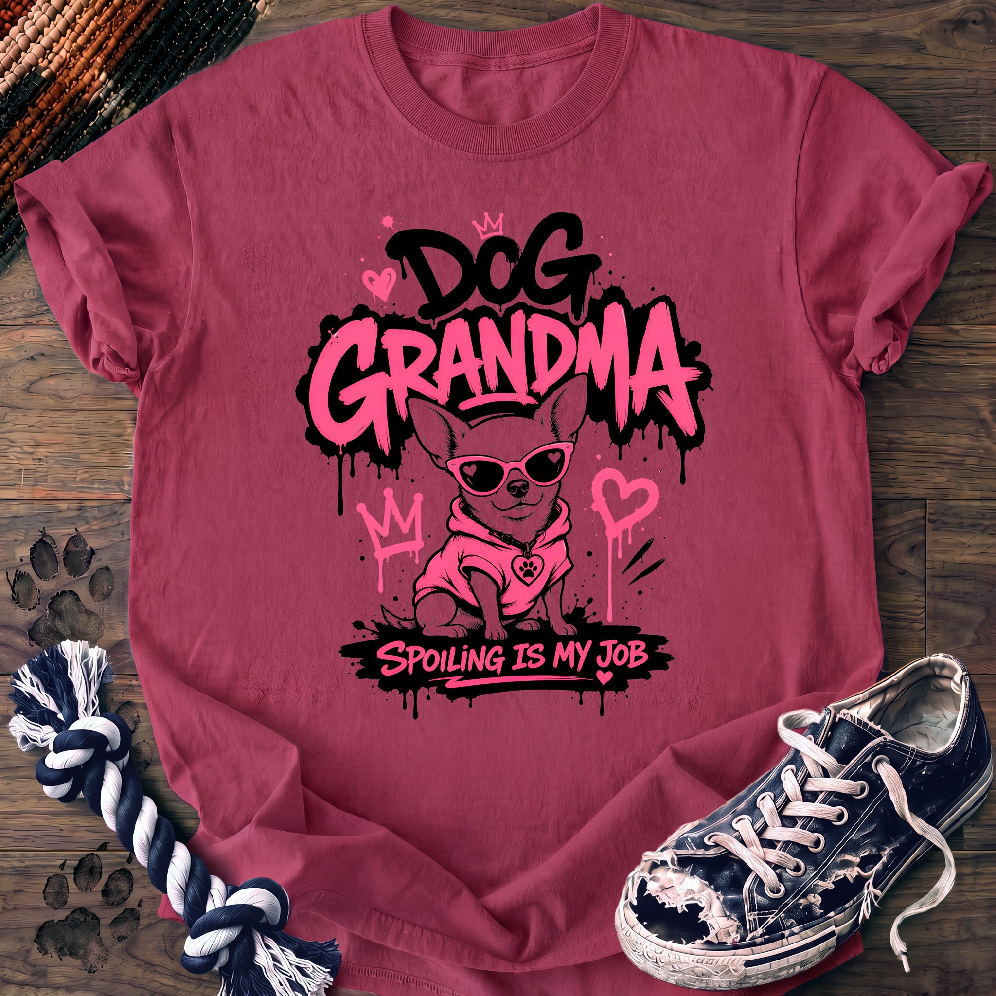 PAWSSION CLUB t-shirt in Crunchberry color - SKU PC-0318