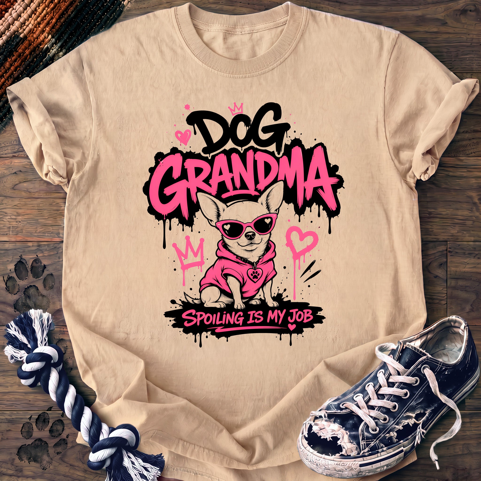 PAWSSION CLUB t-shirt in Ivory color - SKU PC-0318