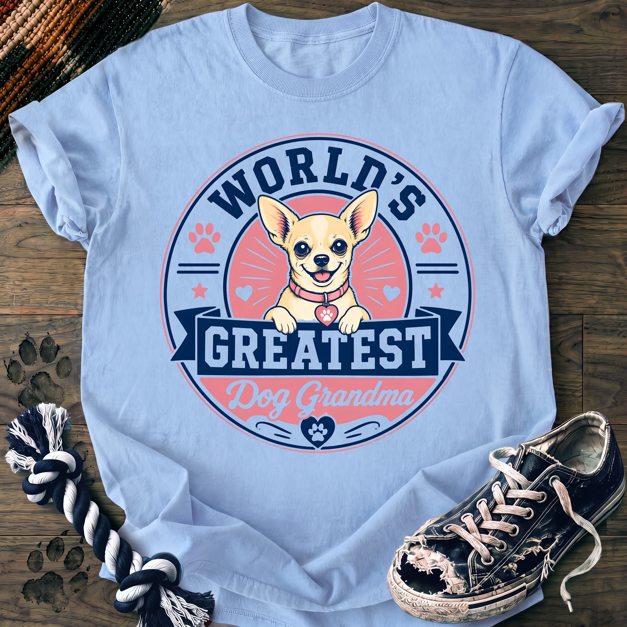 PAWSSION CLUB t-shirt in Chambray color - SKU PC-0319