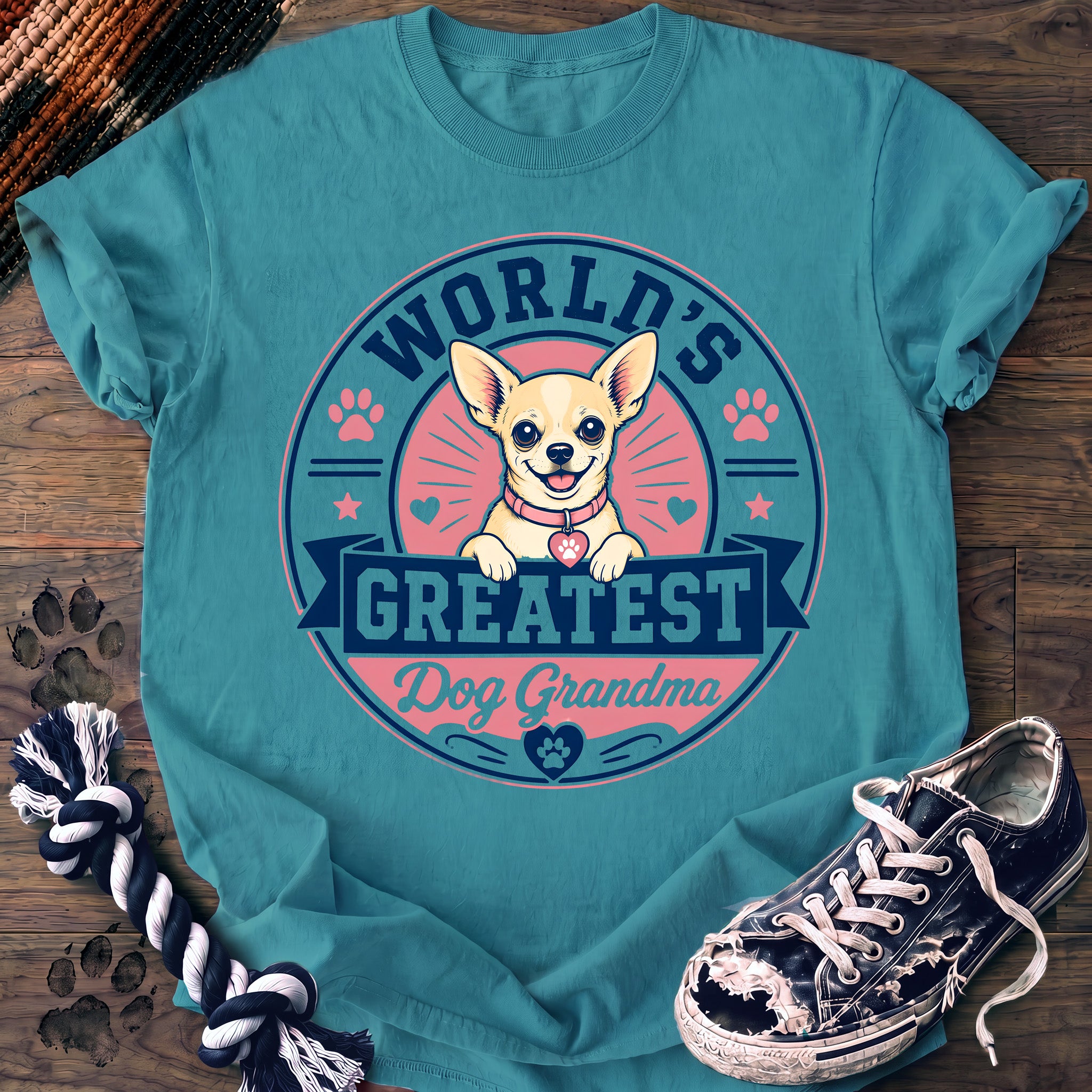 PAWSSION CLUB t-shirt in LagoonBlue color - SKU PC-0319