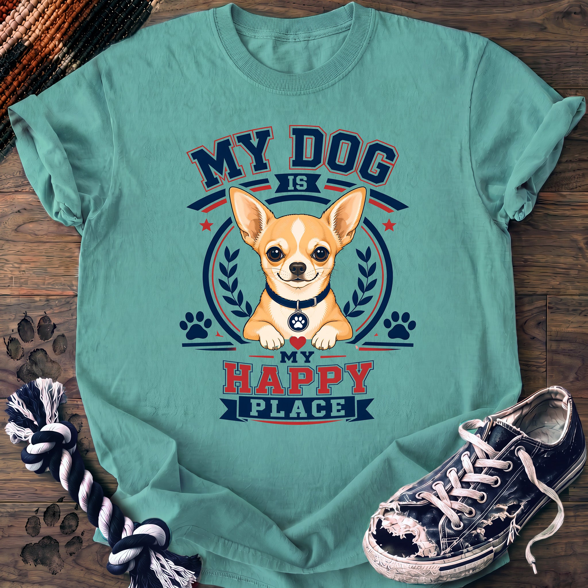 PAWSSION CLUB t-shirt in ChalkyMint color - SKU PC-0320