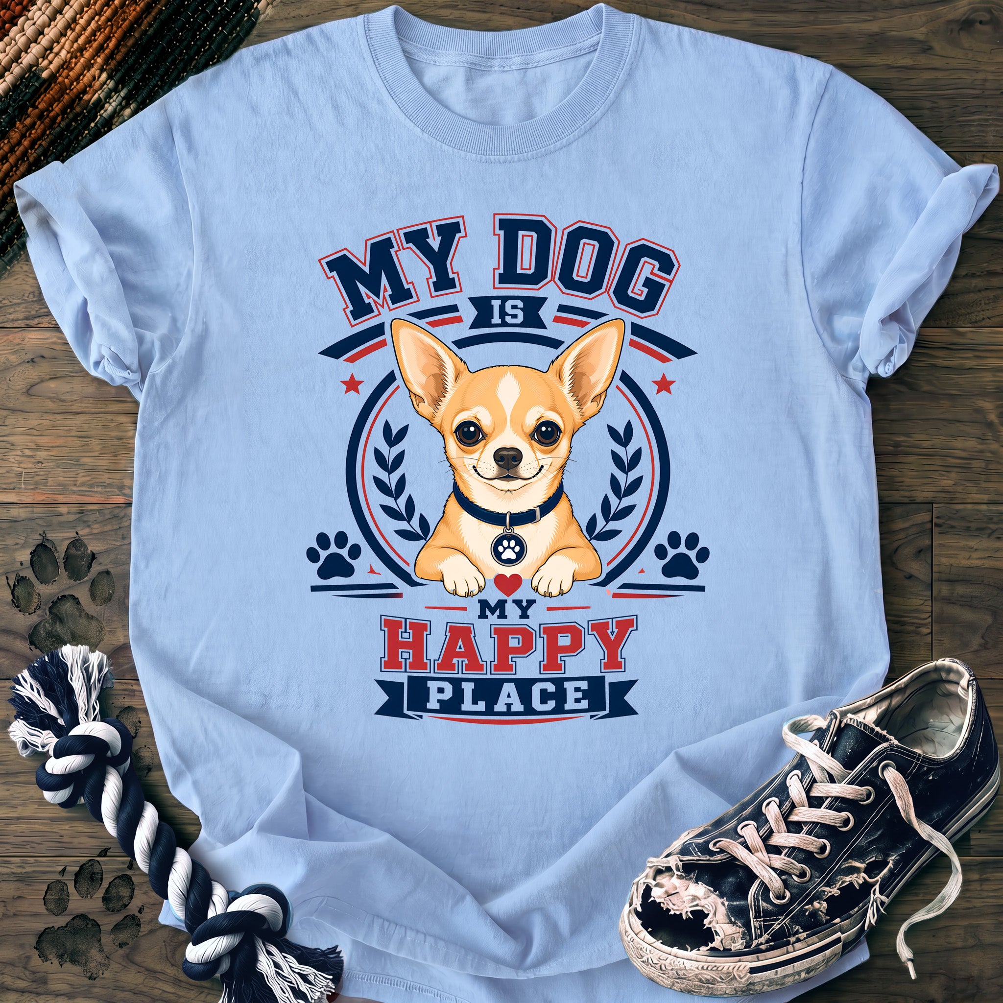 PAWSSION CLUB t-shirt in Chambray color - SKU PC-0320