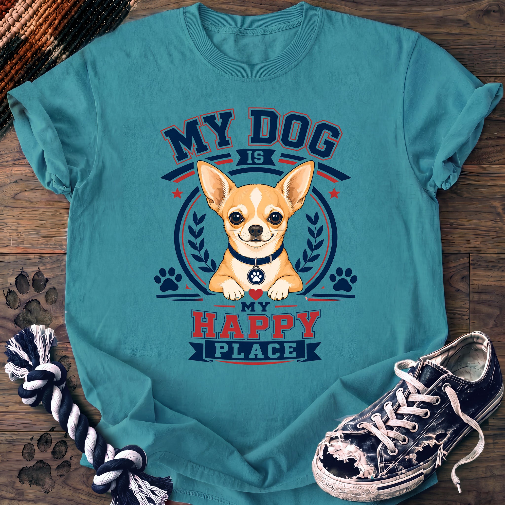 PAWSSION CLUB t-shirt in LagoonBlue color - SKU PC-0320