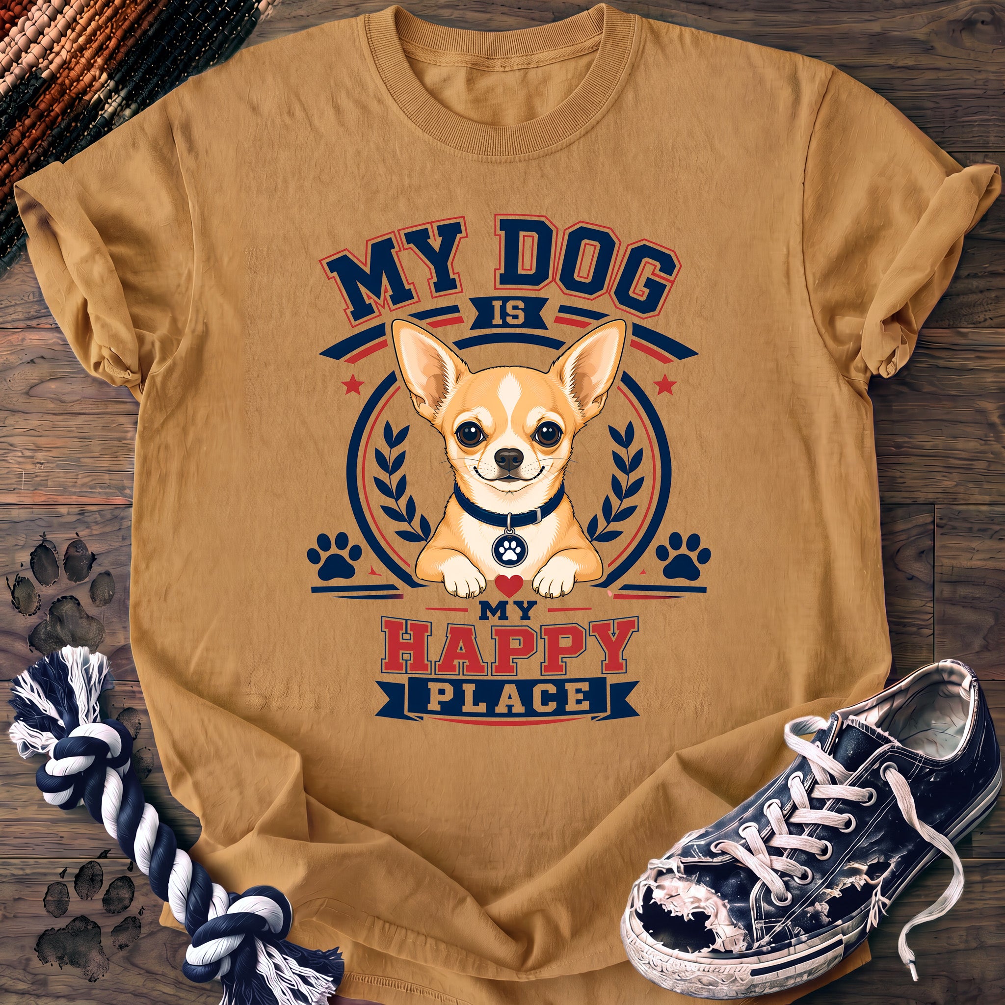 PAWSSION CLUB t-shirt in Mustard color - SKU PC-0320